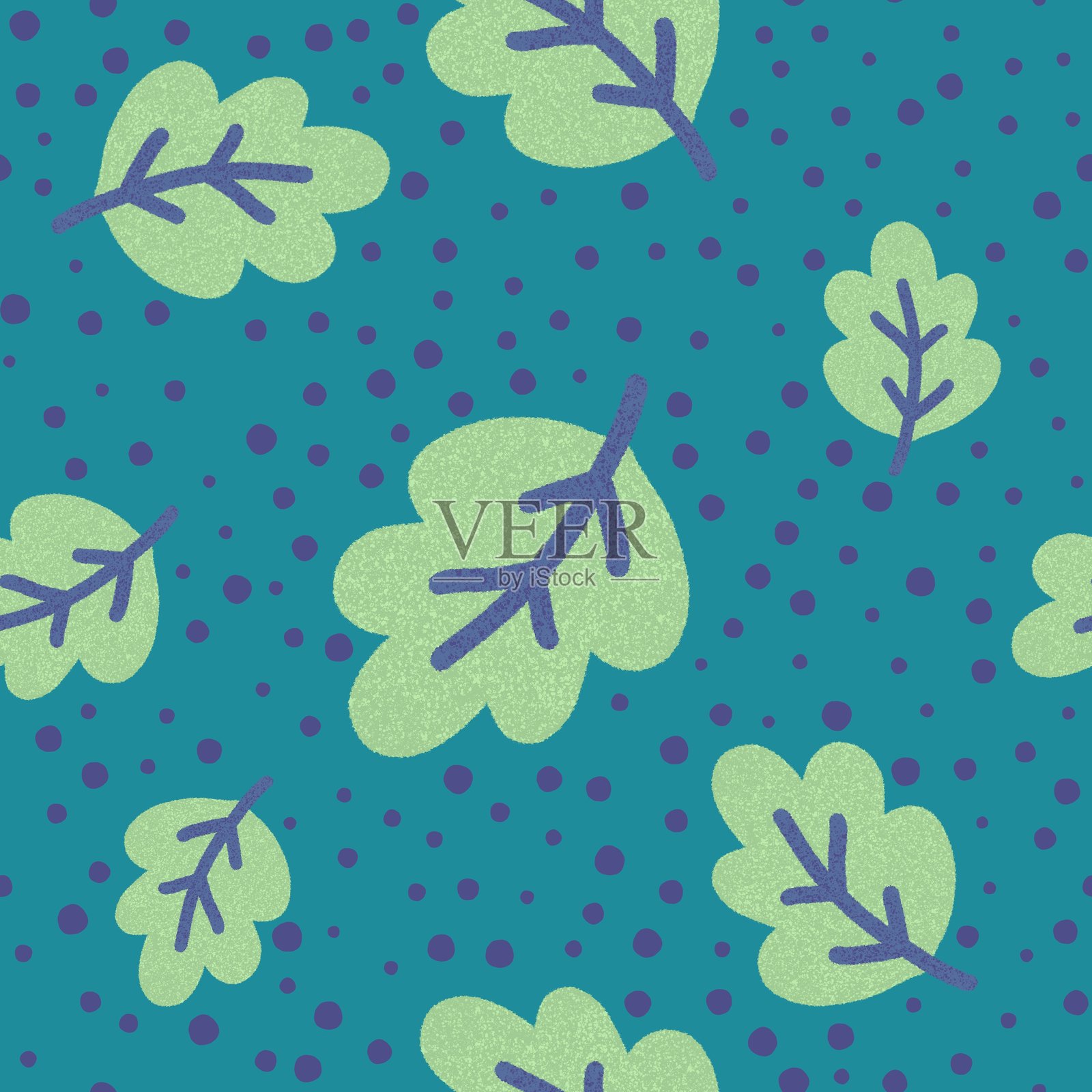 无缝夏季印花栗子图案织物和纺织品插画图片素材