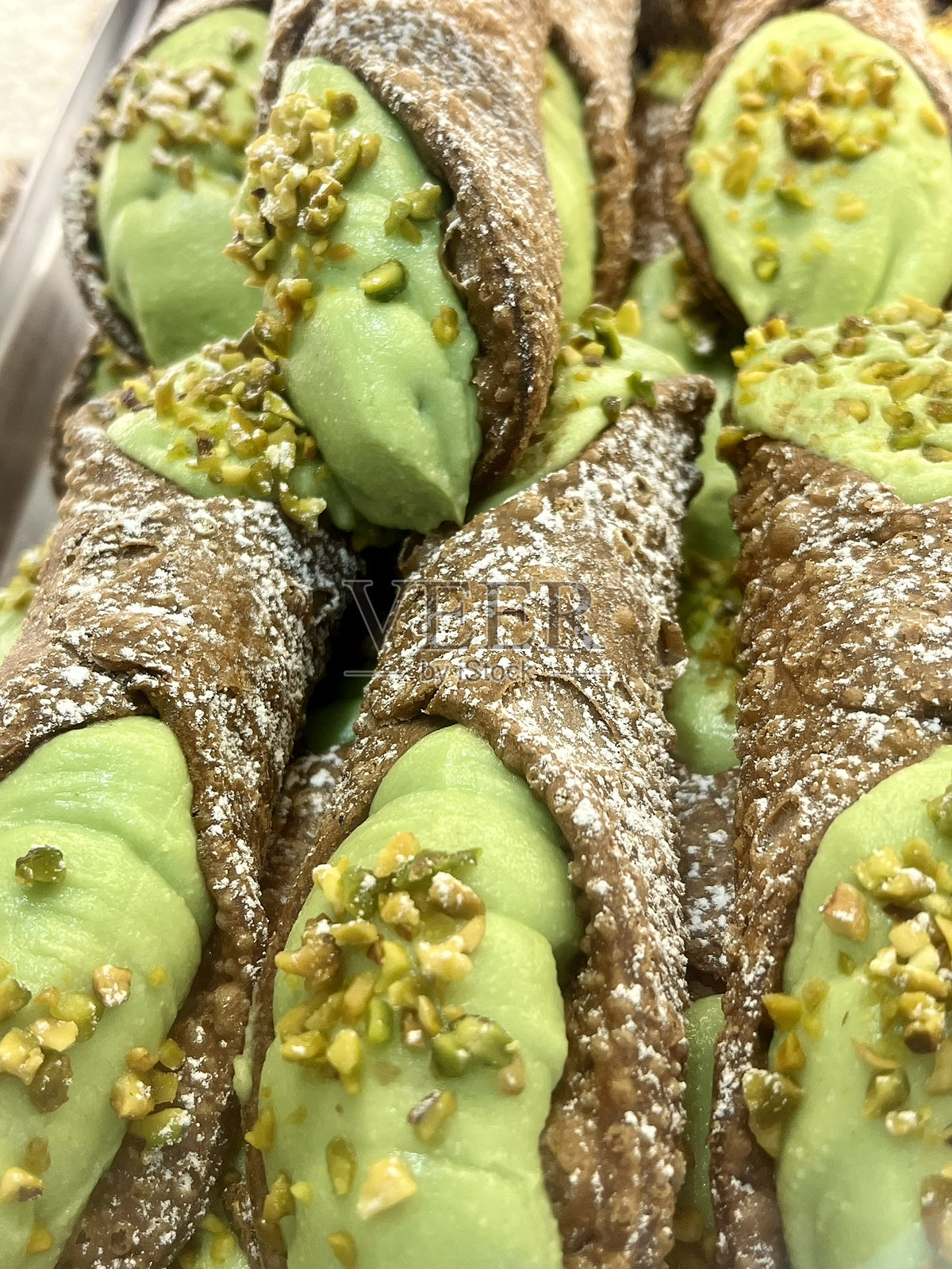 意大利-西西里岛-开心果甜卷照片摄影图片