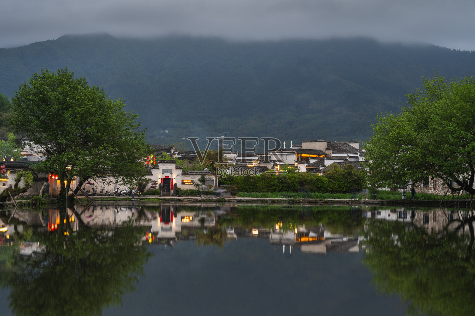 中国安徽省宜县宏村风景区风景照片摄影图片