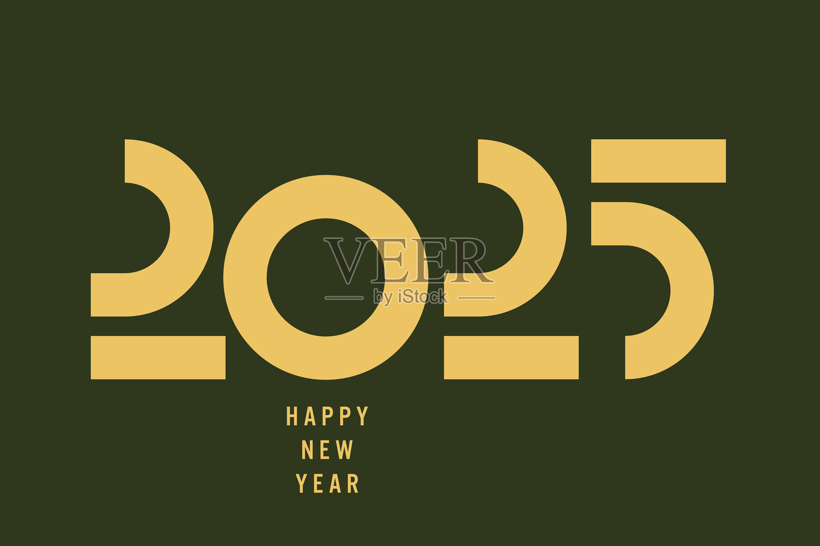 2025年新年快乐股票插画插画图片素材