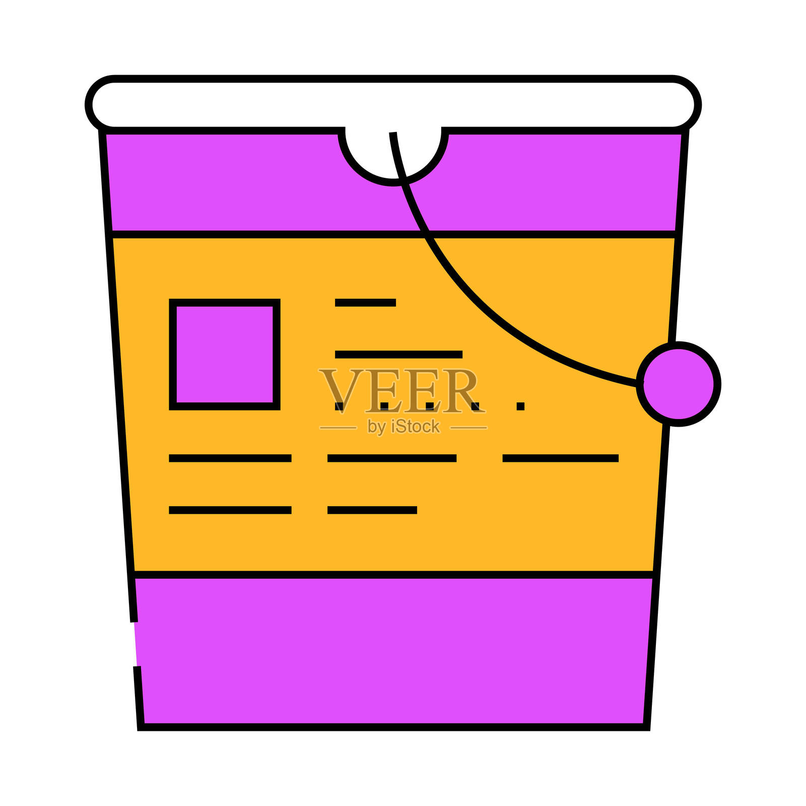 油漆清漆图标彩色插图插画图片素材