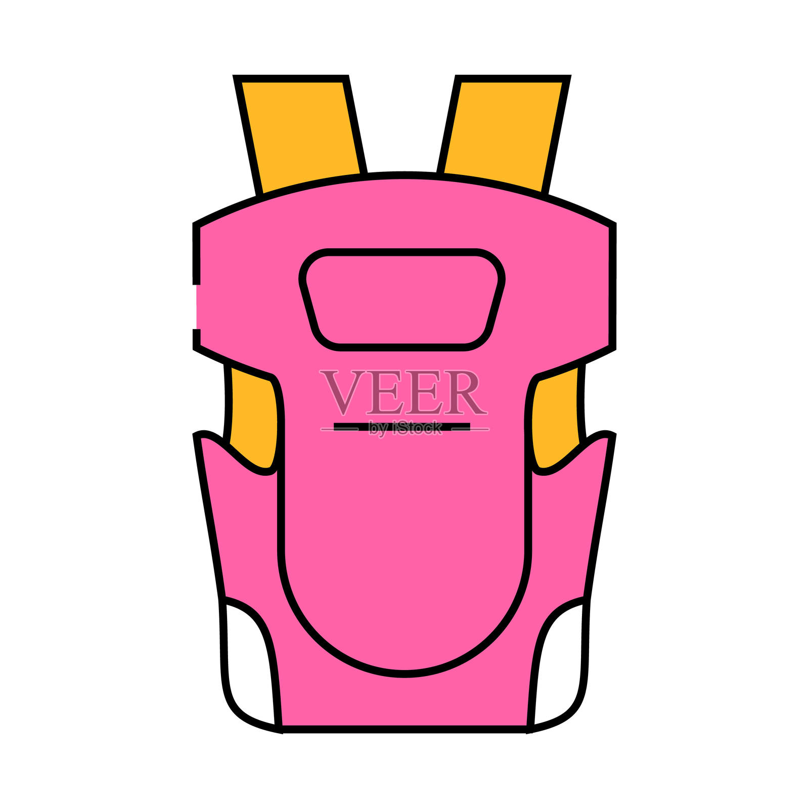 吊带配件的婴儿图标彩色插图插画图片素材