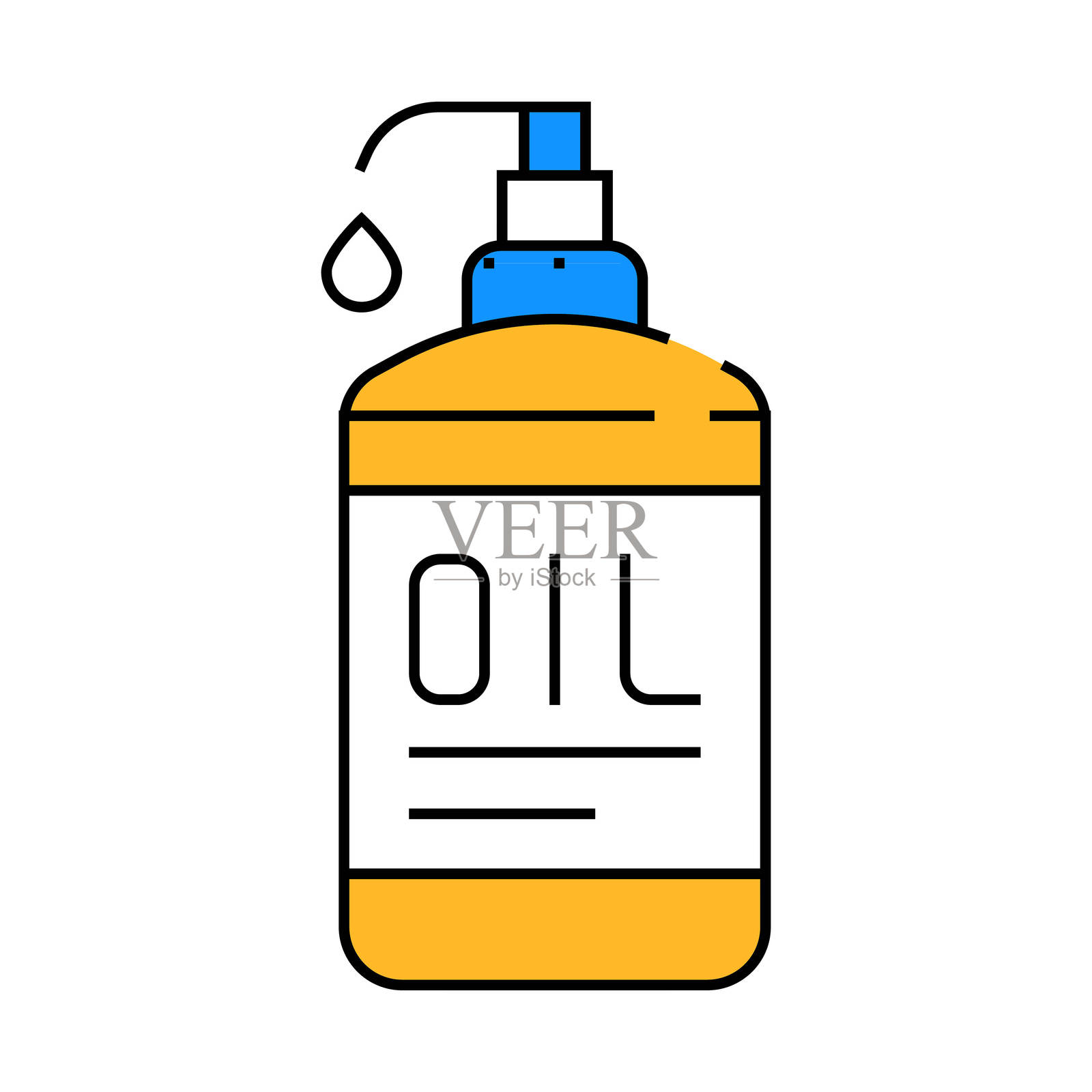 油按摩图标彩色插图插画图片素材