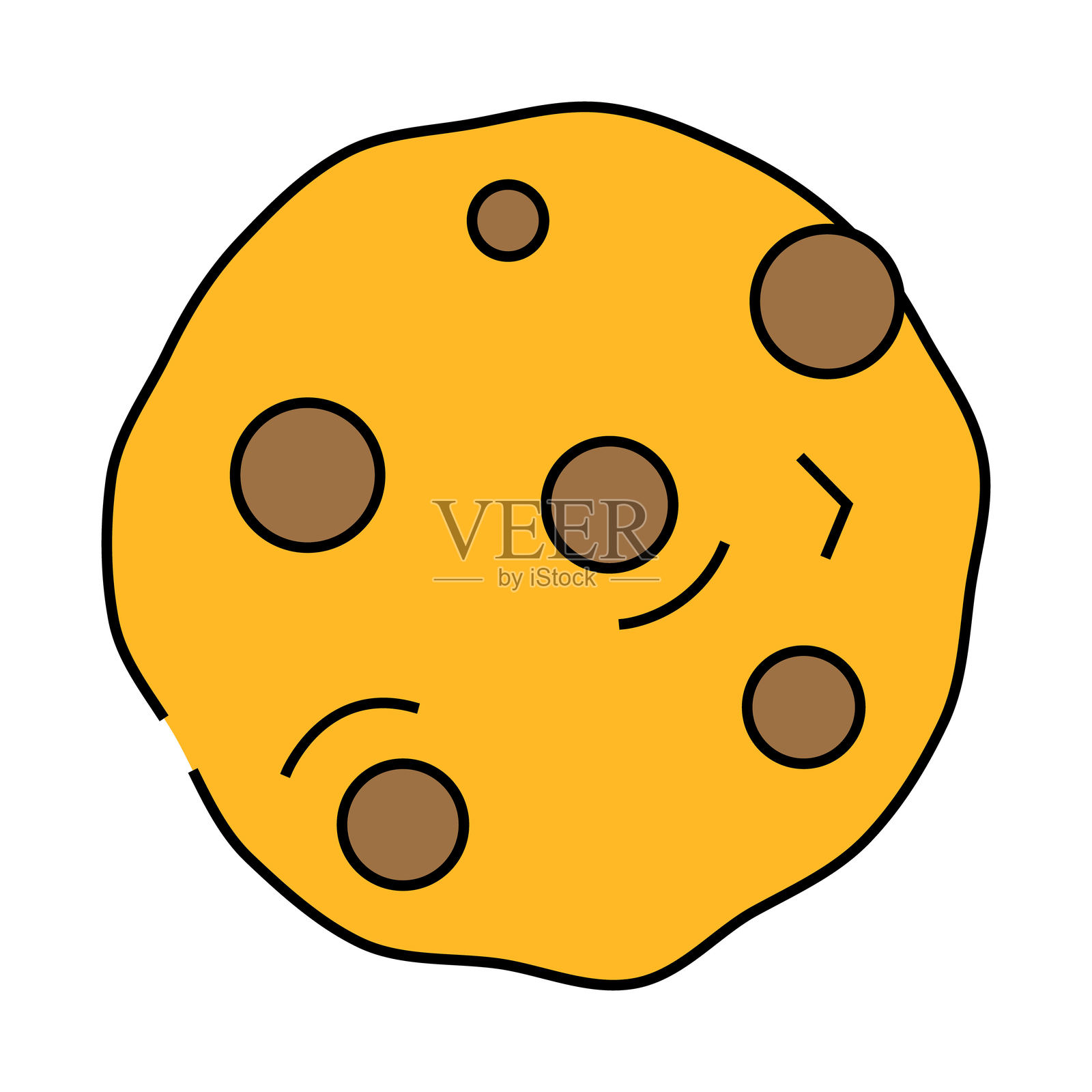 饼干糕点食品图标彩色插图插画图片素材