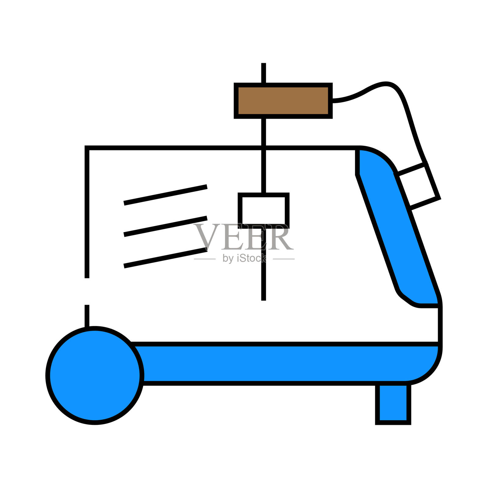 电焊图标彩色说明插画图片素材
