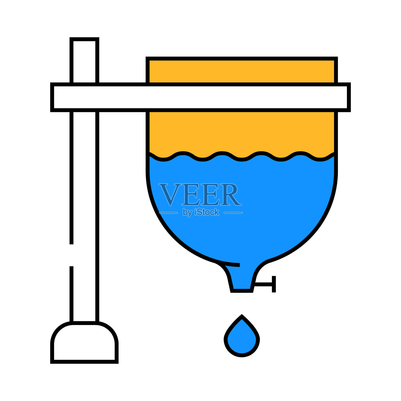 阿基米德时钟图标彩色插图插画图片素材