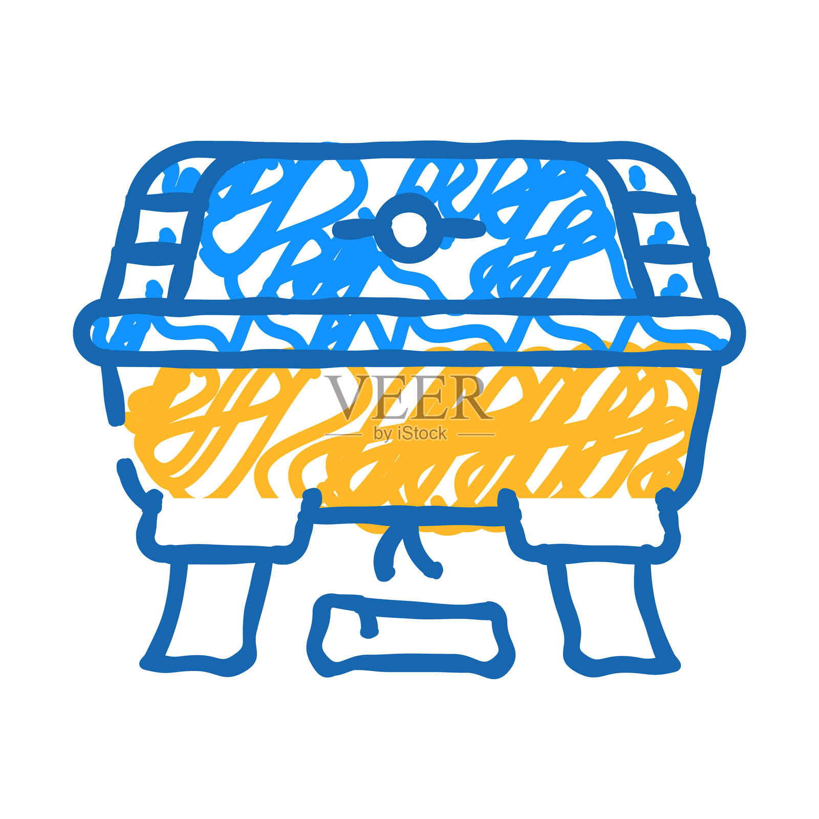 烧烤设备自助餐图标涂鸦插图插画图片素材