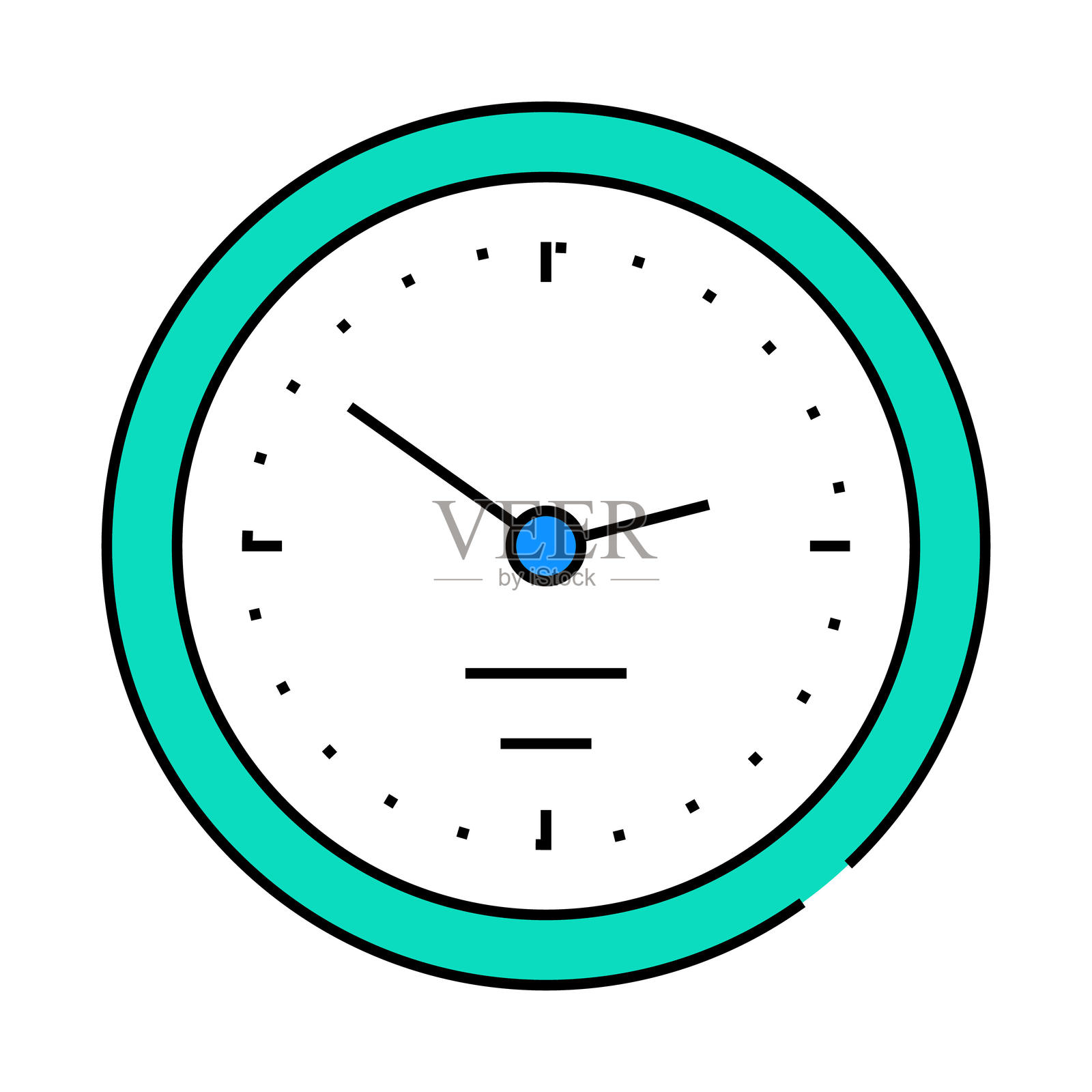 挂钟图标彩色插图插画图片素材