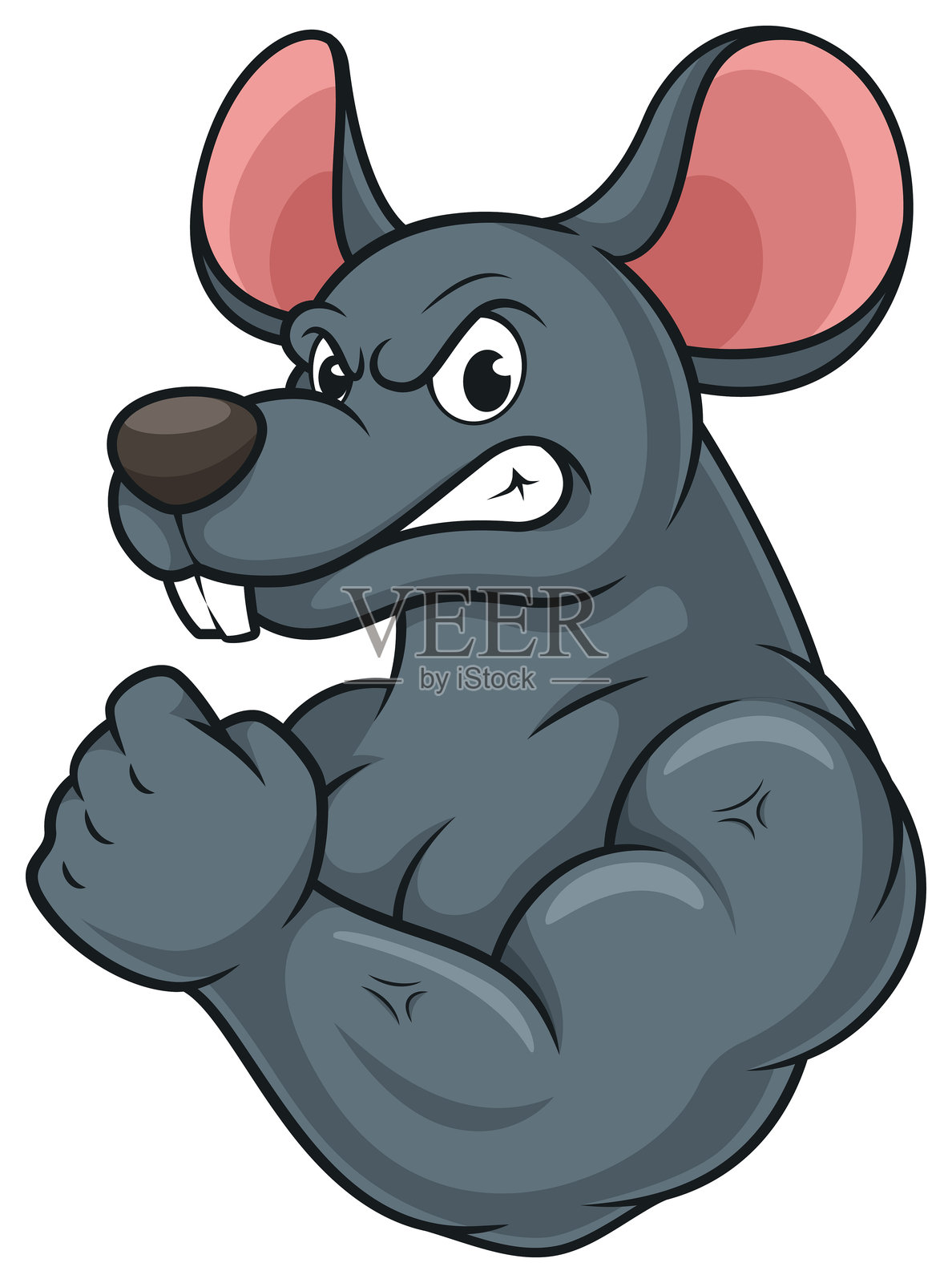 强鼠吉祥物卡通插画插画图片素材