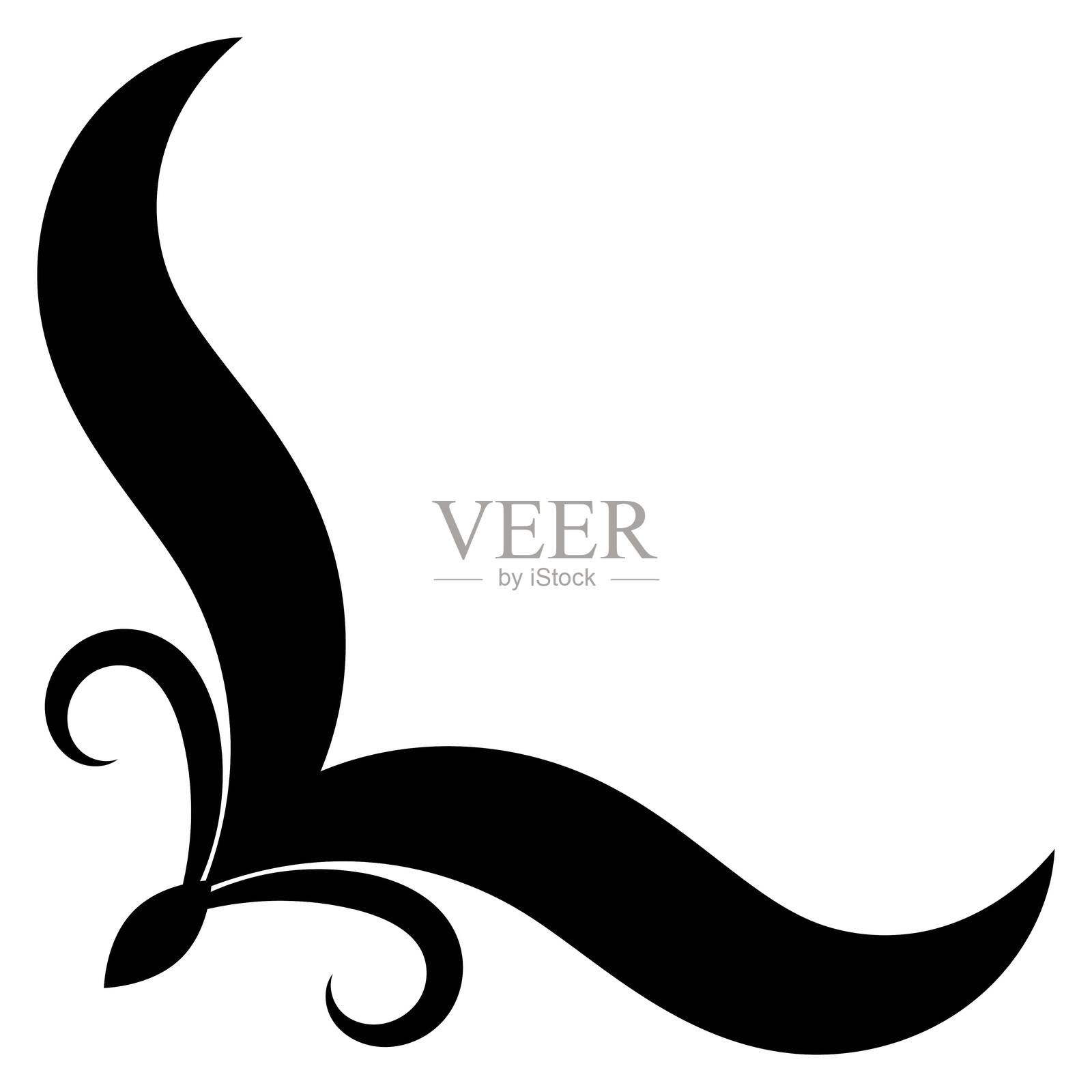 优雅的旋角设计插画图片素材