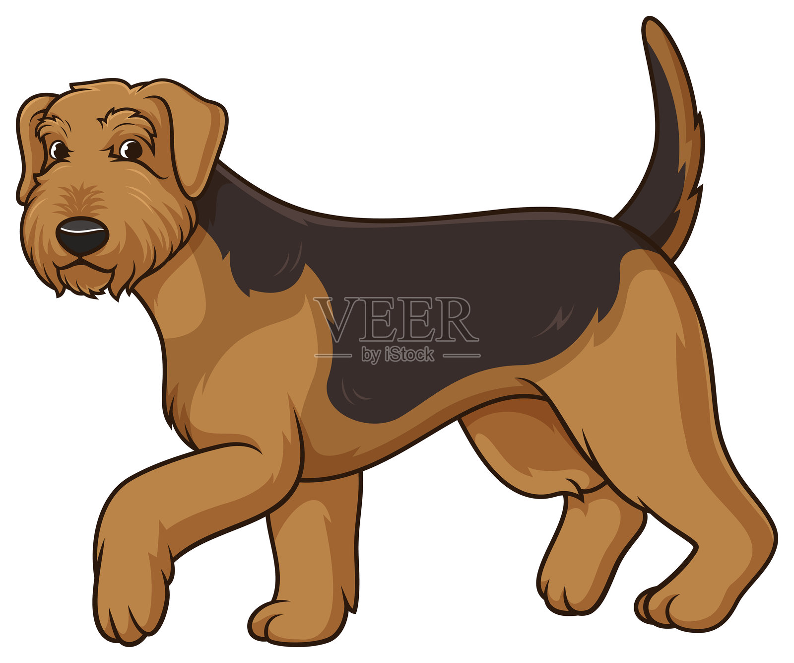 空气梗行走卡通插画插画图片素材