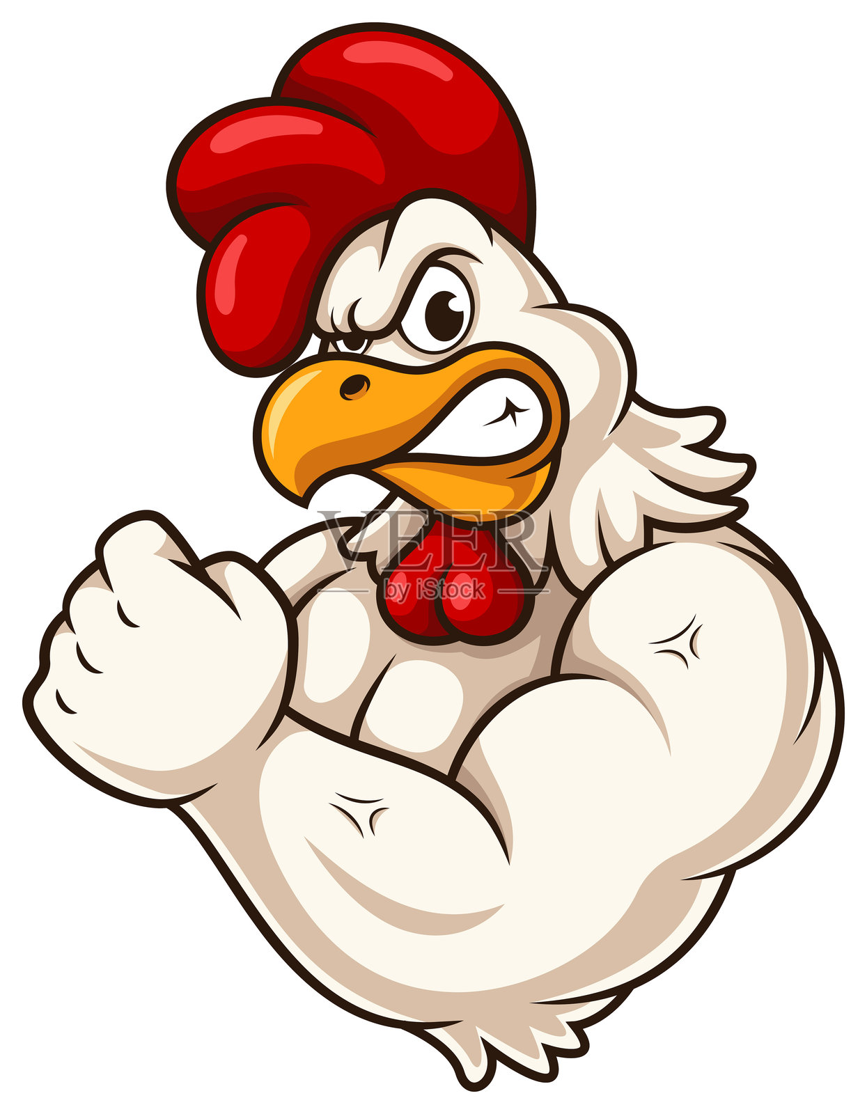 强鸡吉祥物人物卡通插画插画图片素材