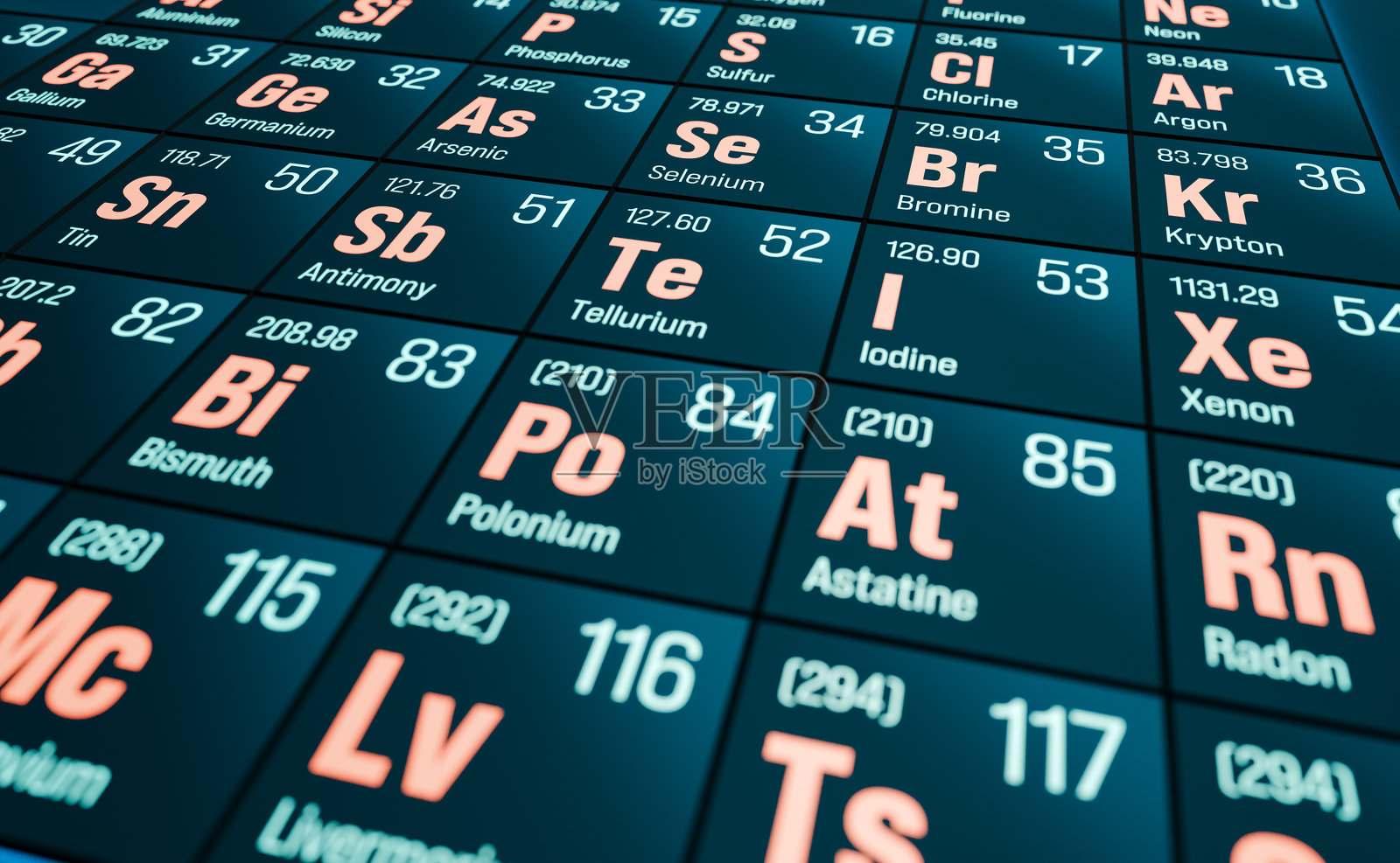 元素周期表。插画图片素材