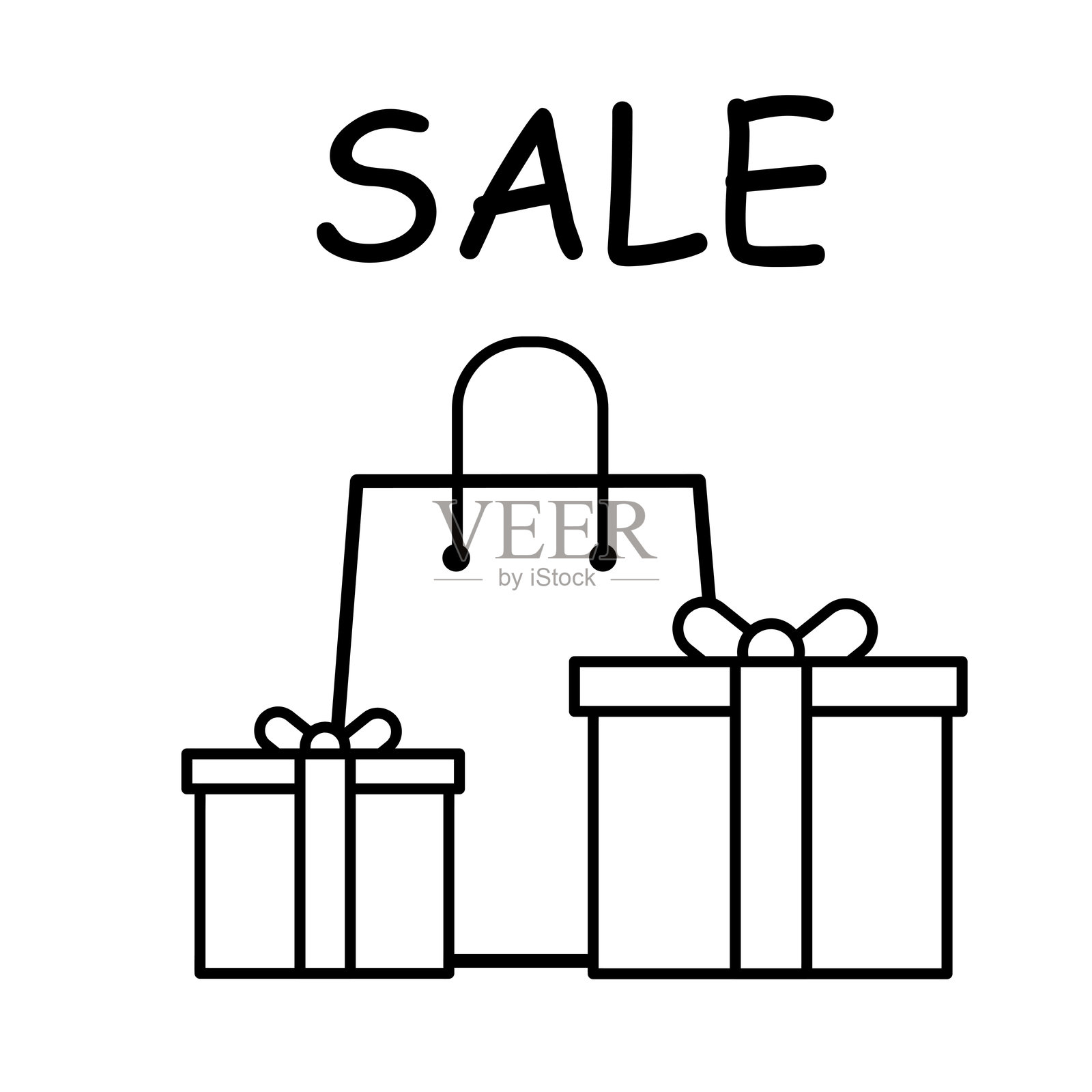 购物袋矢量图标符号图形隔离标志网页图标设计插画图片素材