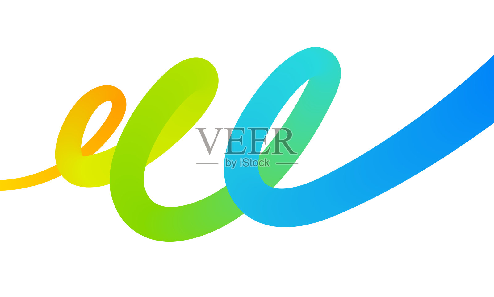 彩色梯度波浪形状的抽象背景。插画图片素材