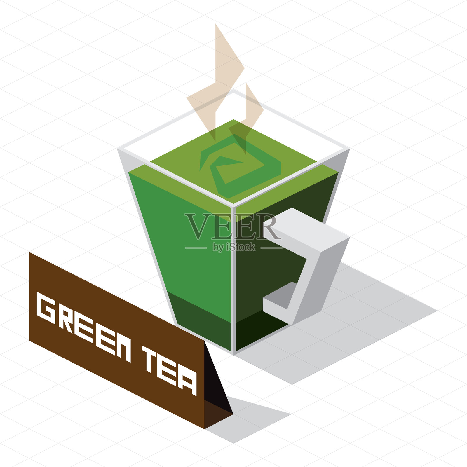 等距咖啡杯图形元素插画图片素材