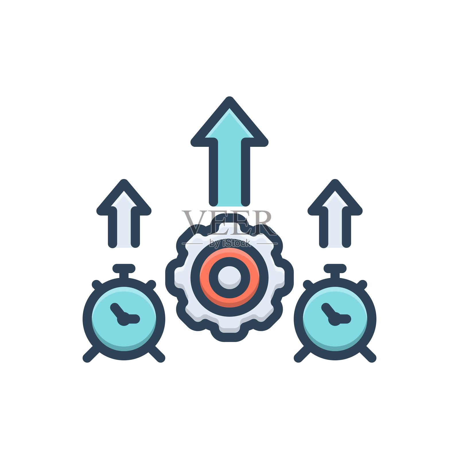 齿轮效率插画图片素材