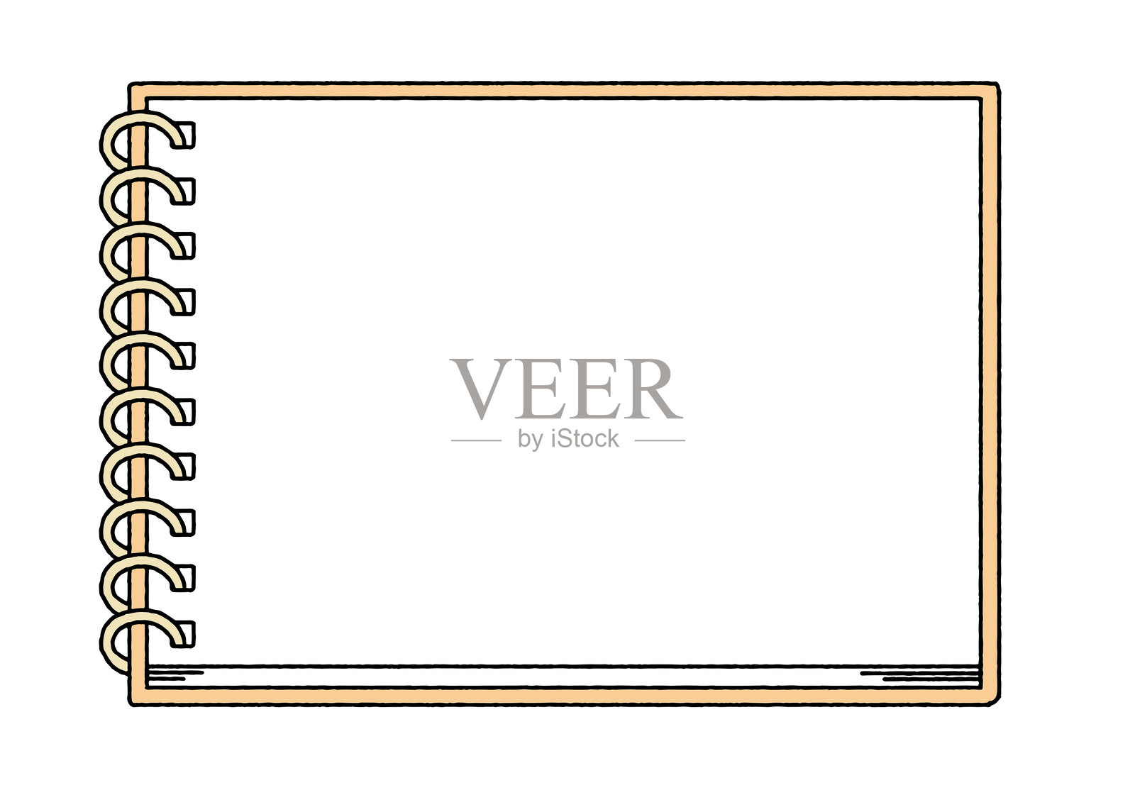 简单的脚注速写本或备忘录插图插画图片素材