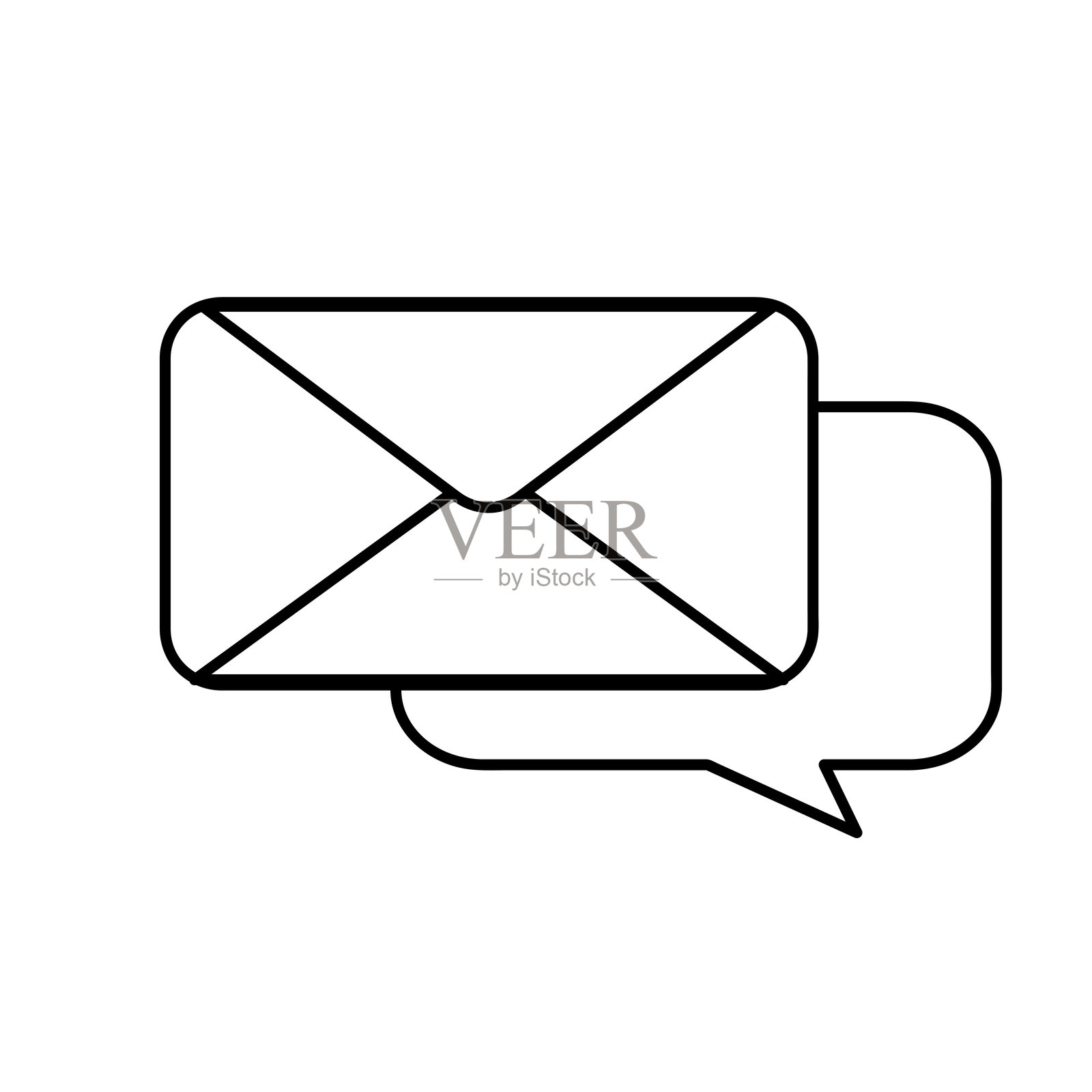 邮件通信矢量图标图标图形隔离标志网页图标设计插画图片素材