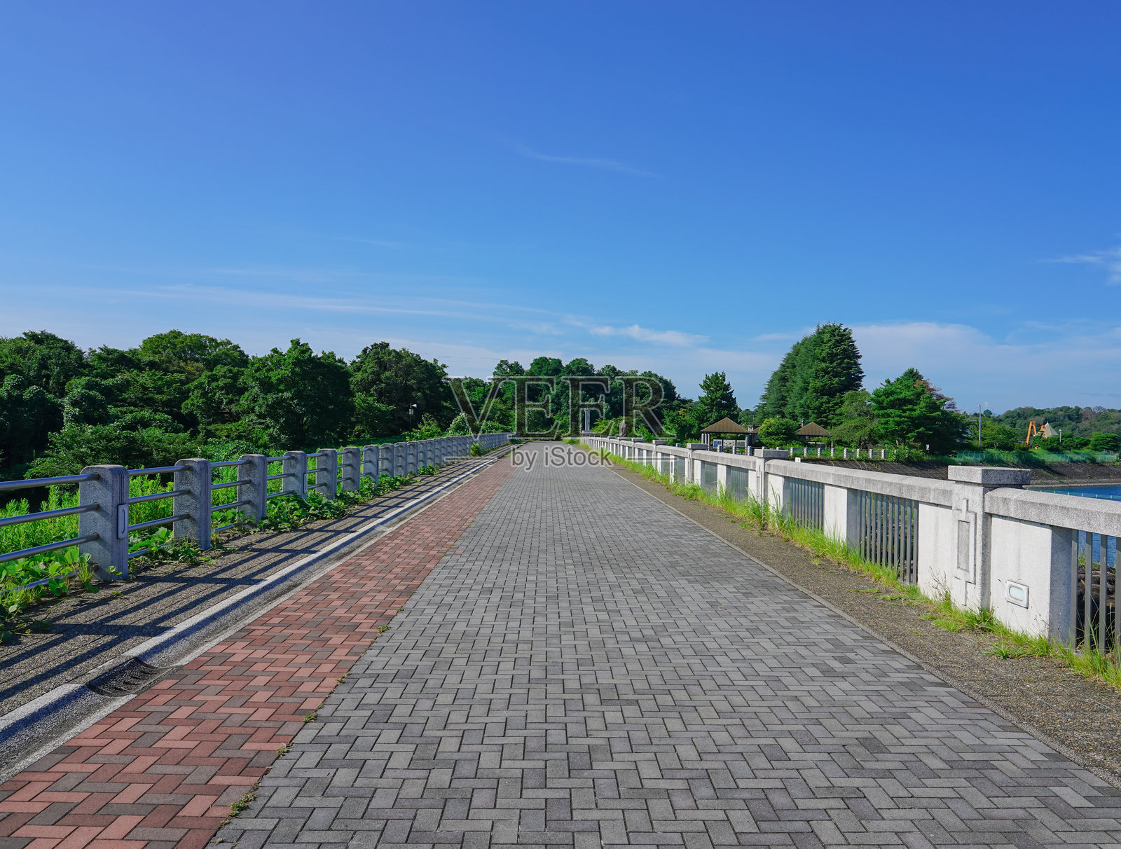 Sayama湖,也被称为山口水库,建于Sayama山,作为东京居民(Tokorozawa市和Iruma市,埼玉县)的水源。照片摄影图片