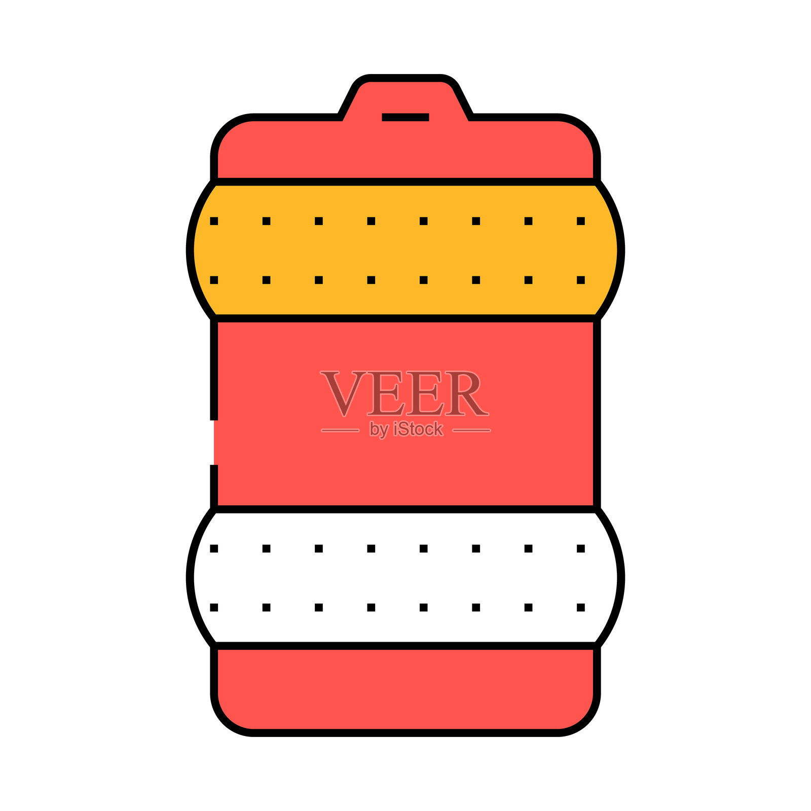 车位垫车库工具图标彩色插图插画图片素材