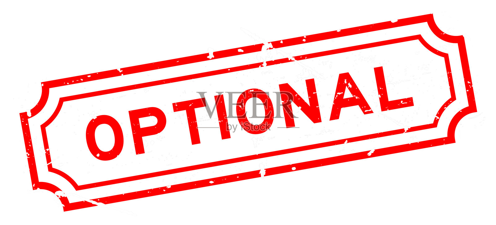 垃圾红色可选字方橡皮图章在白色背景插画图片素材