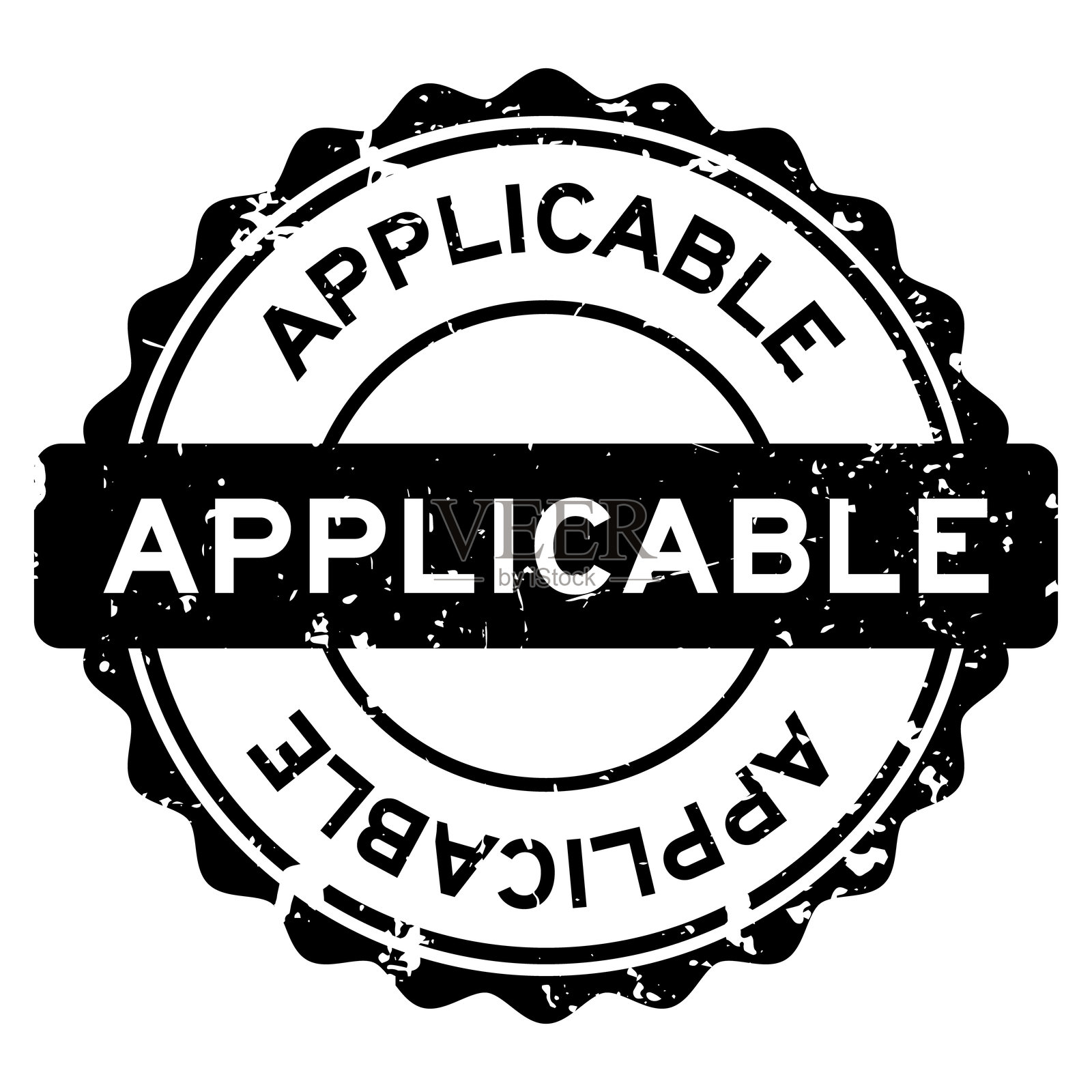 黑色适用于白色背景字圆印章插画图片素材