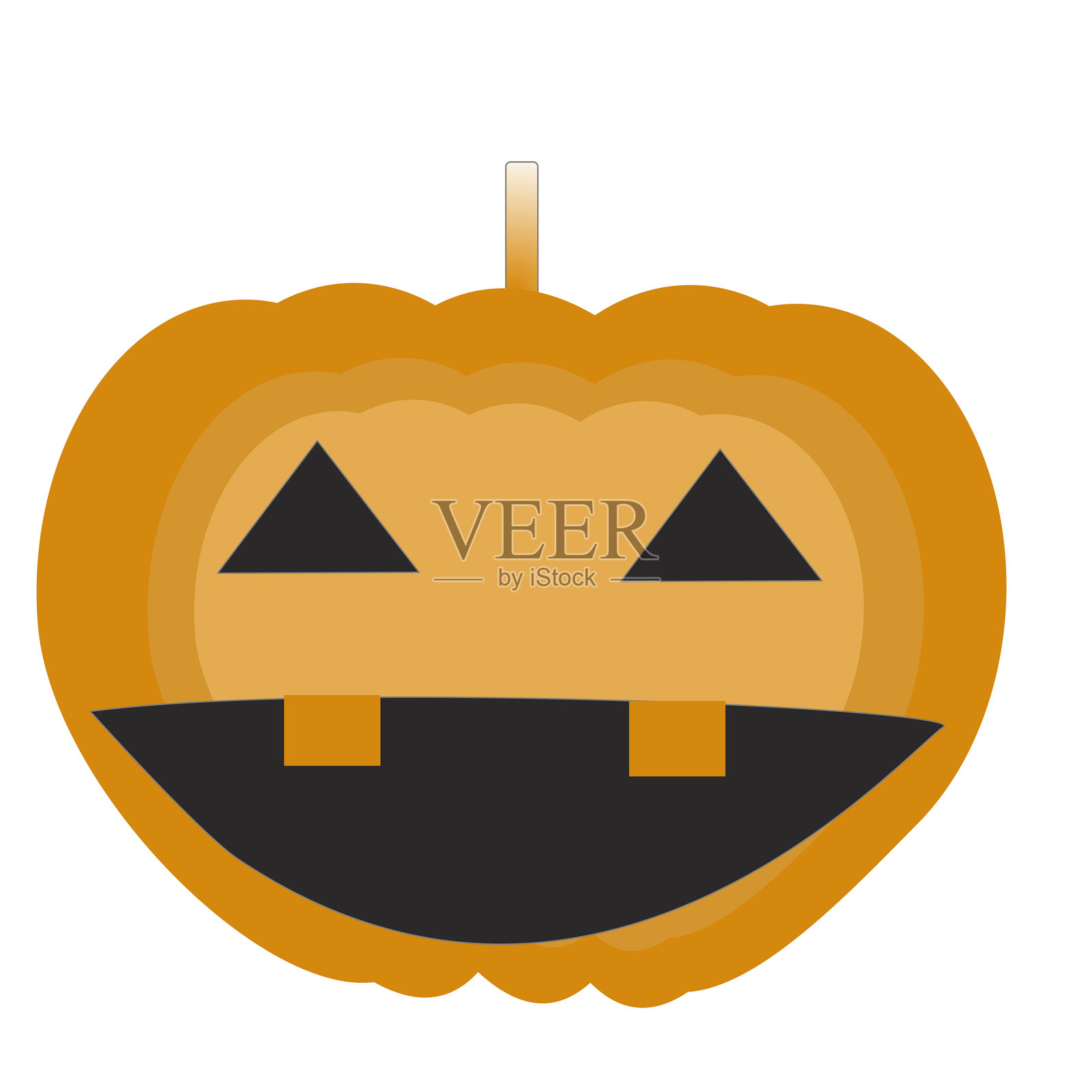 万圣节南瓜(南瓜灯)插画图片素材