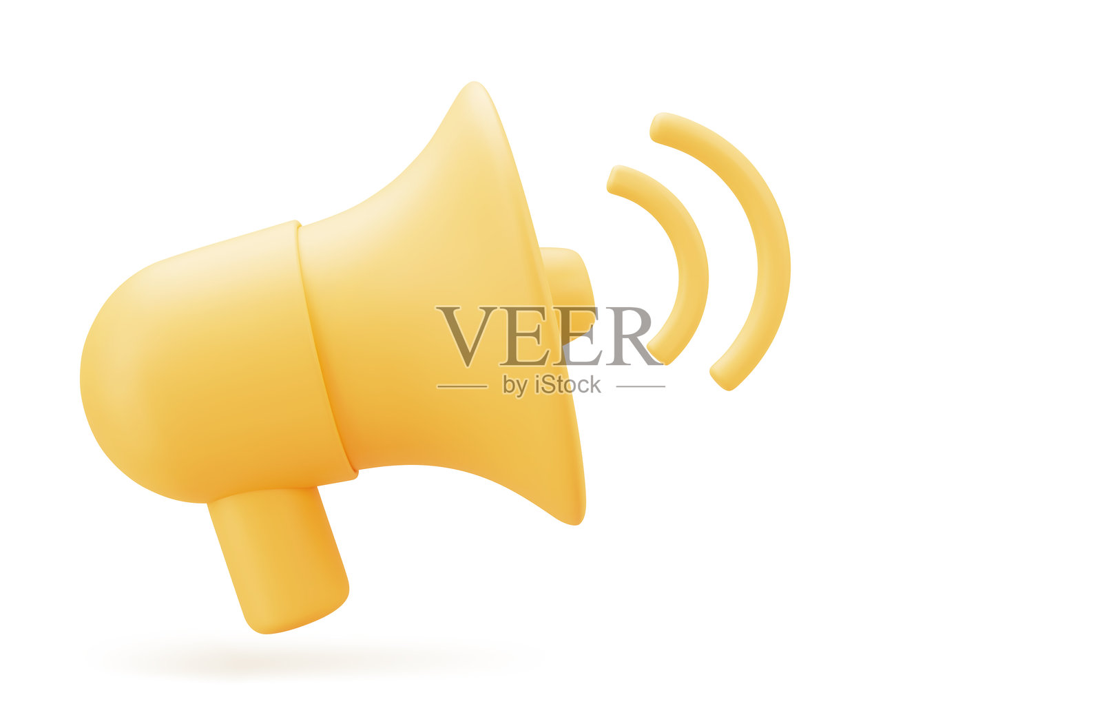 逼真的3d扩音器,扬声器。矢量图插画图片素材