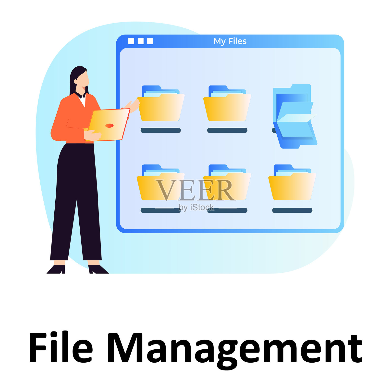 文件管理:矢量插图,可以方便地修改或编辑,可以方便地修改或编辑插画图片素材