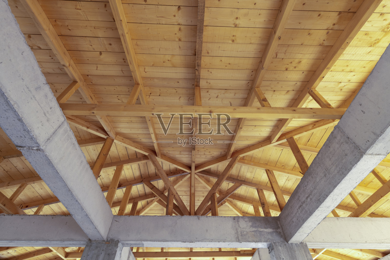 木结构屋顶照片摄影图片