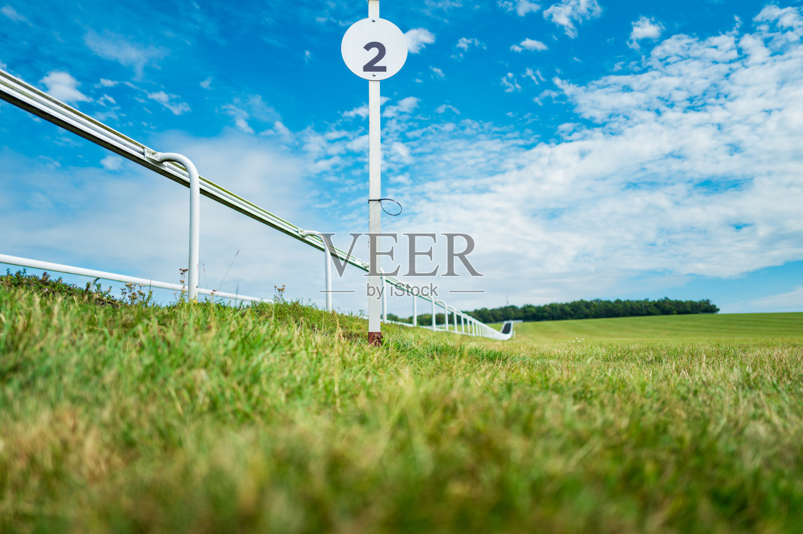 在英国萨福克郡纽马克特著名的沃伦山赛马场边界处看到的弗朗市场。照片摄影图片