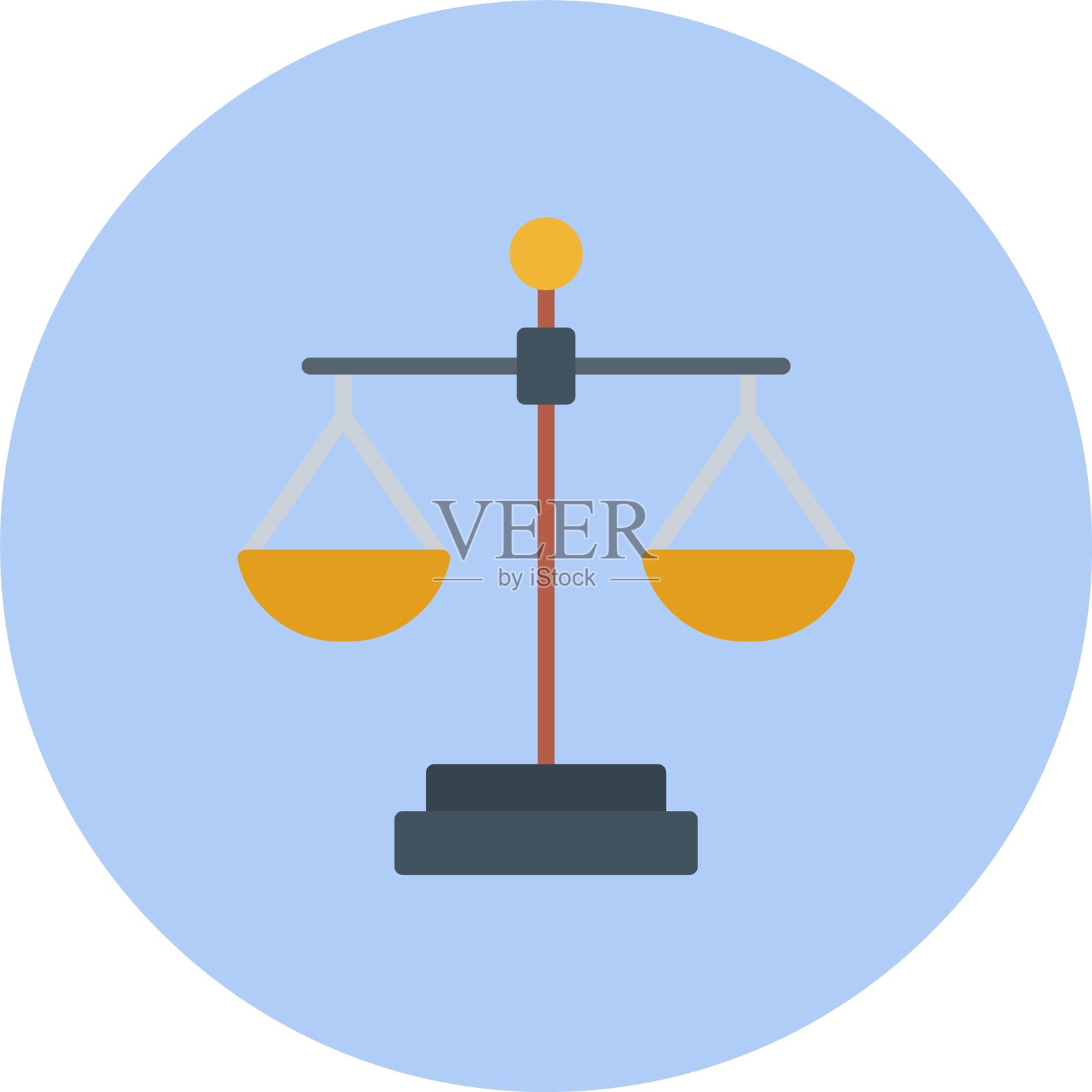 平衡扁平圆圈图标插画图片素材