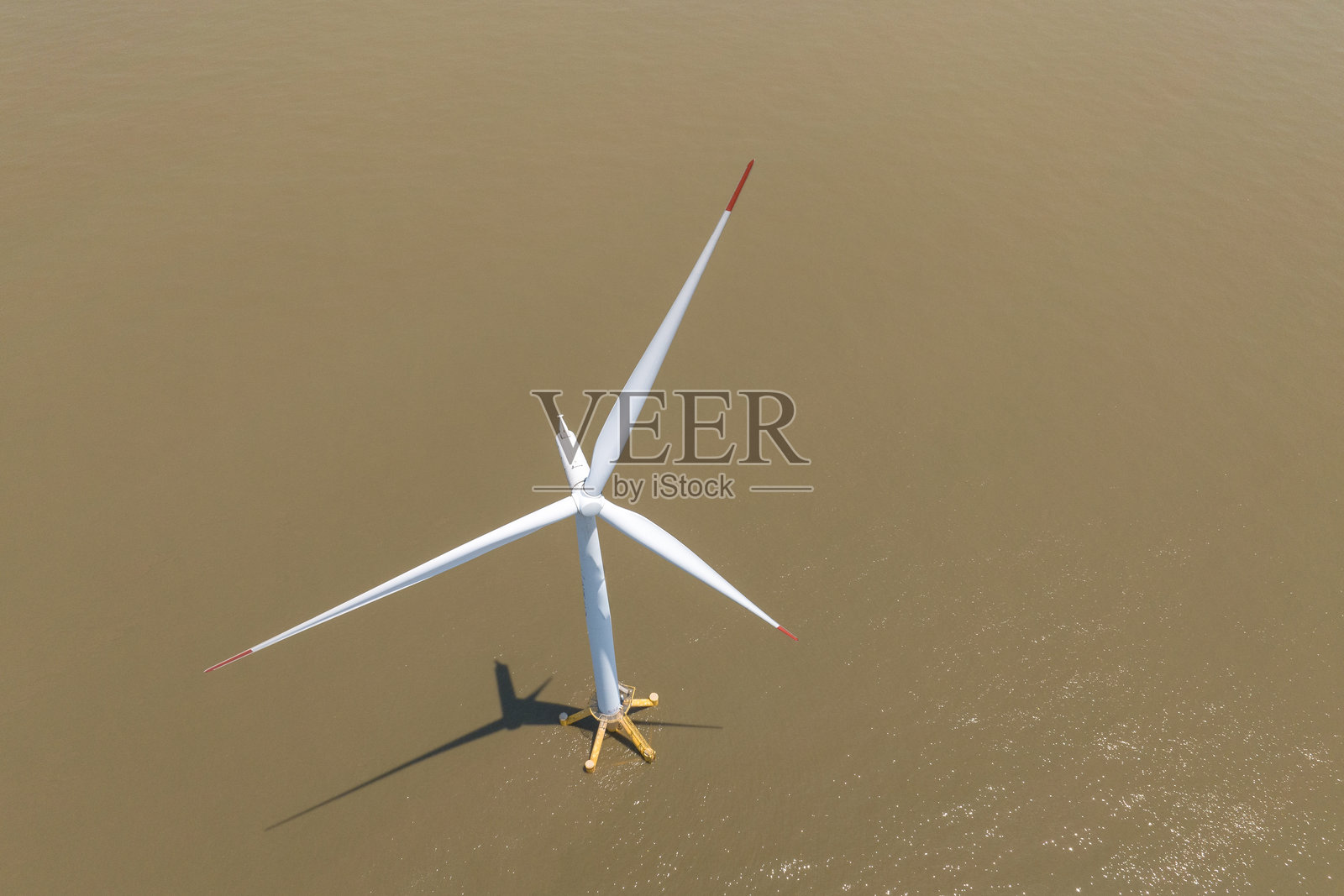 海上风力发电场照片摄影图片