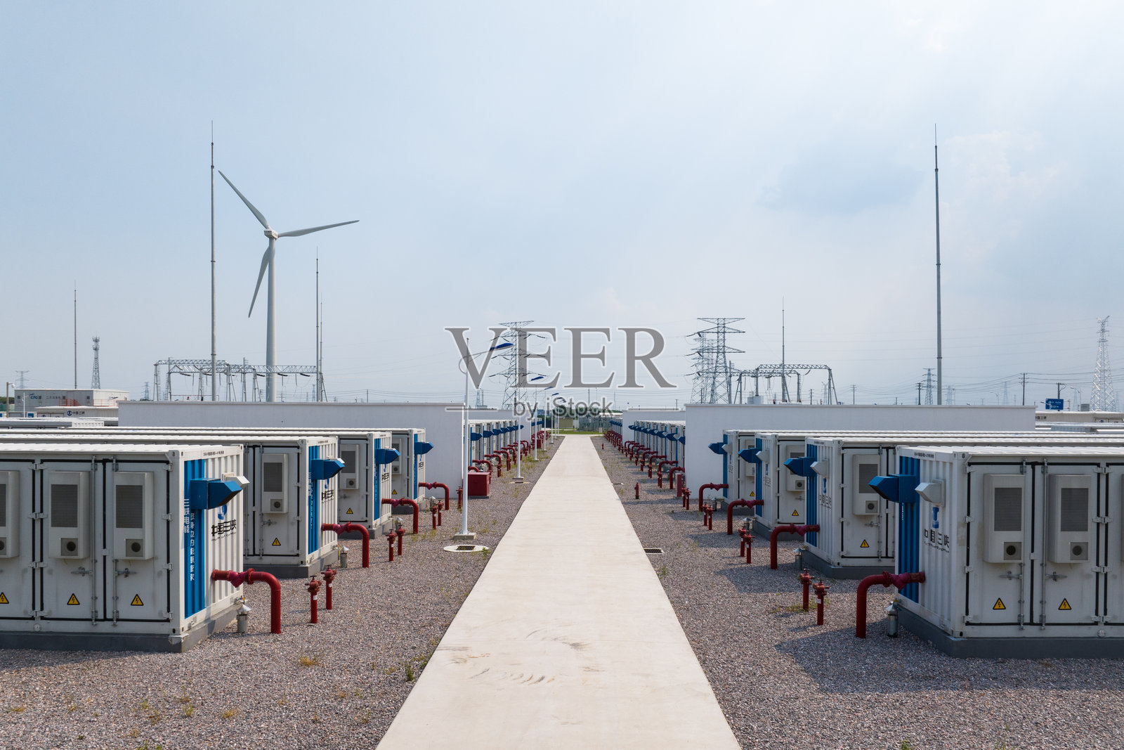 储能电站俯瞰照片摄影图片