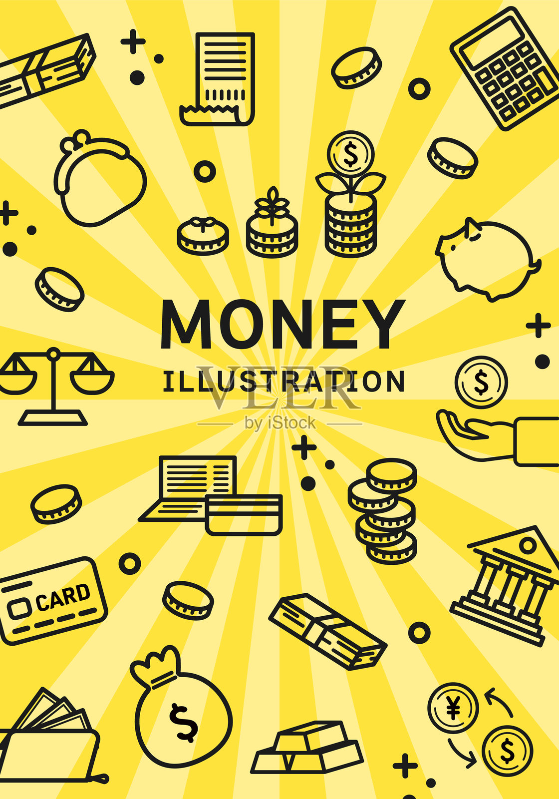 简单的货币背景_5插画图片素材