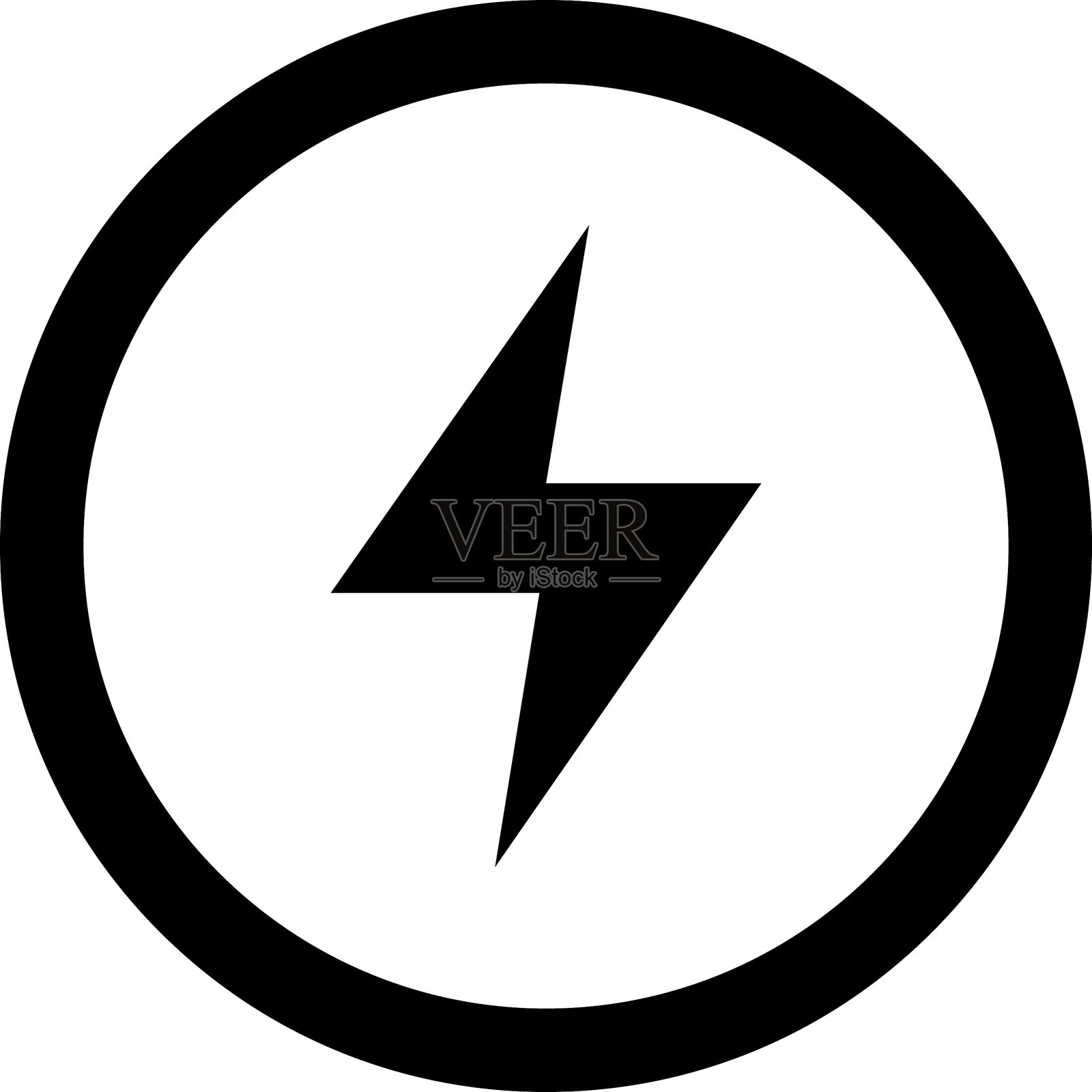 闪电图标标志插图矢量图插画图片素材