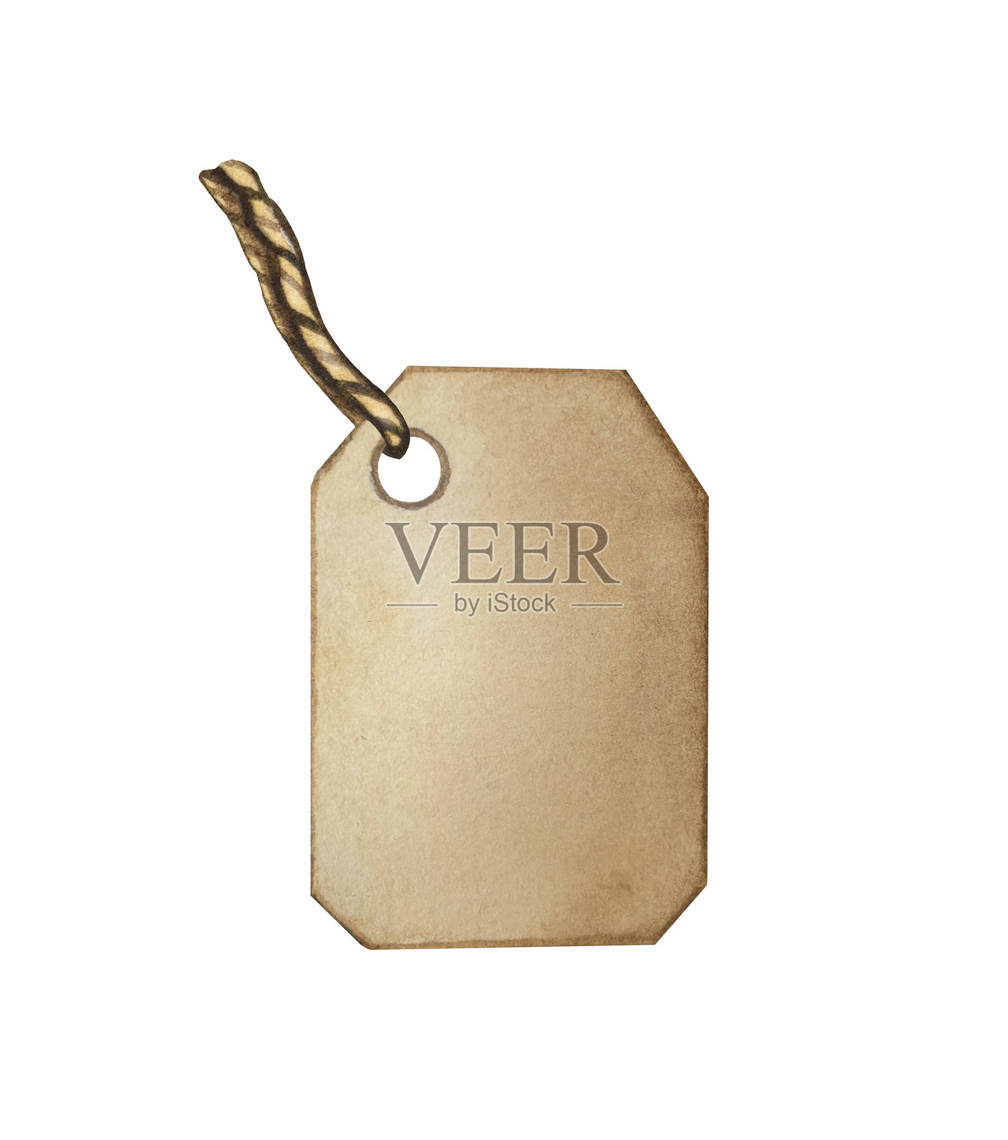 复古风格标签,标签。水彩插图插画图片素材