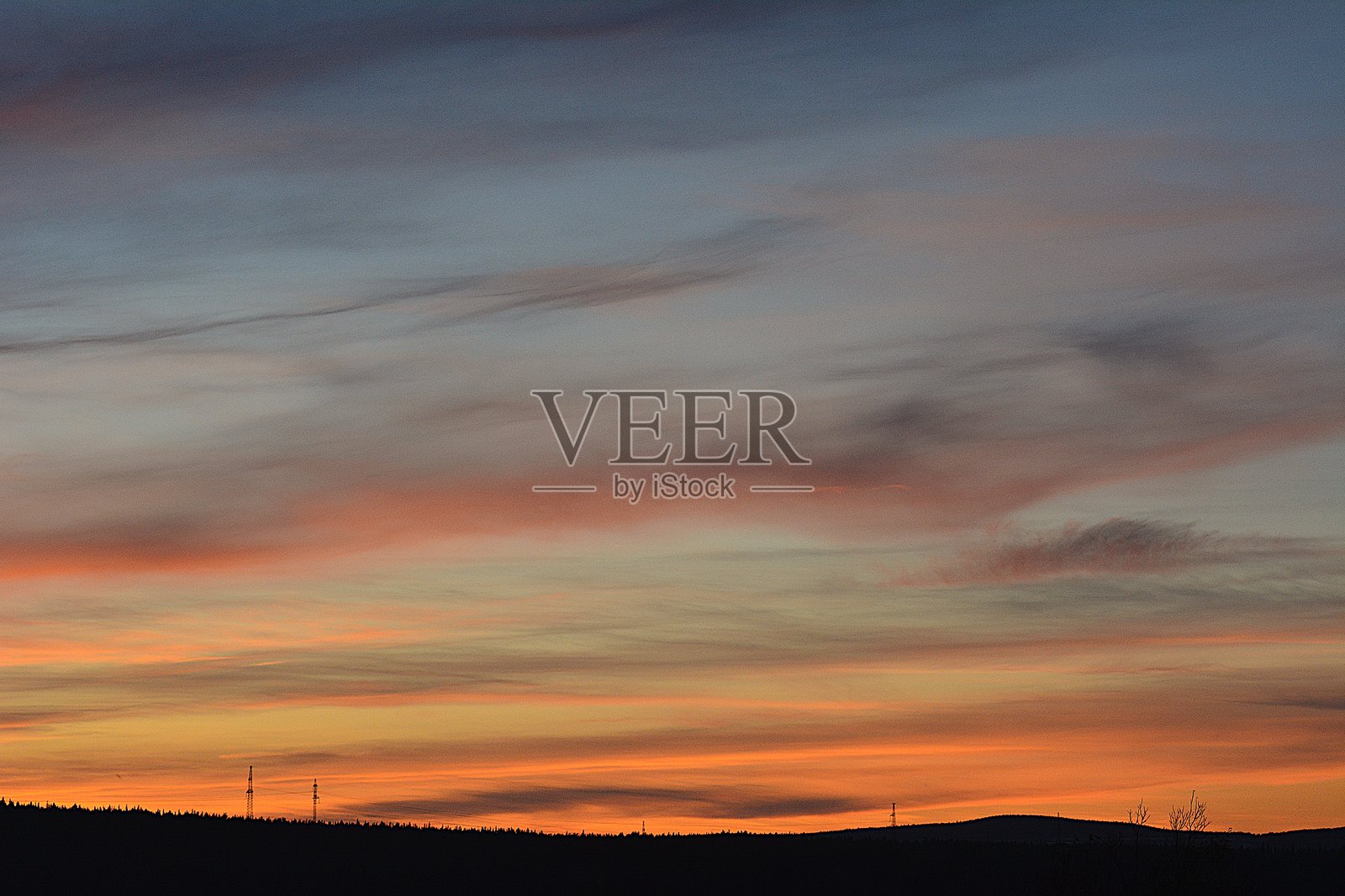 橙色日落照片摄影图片