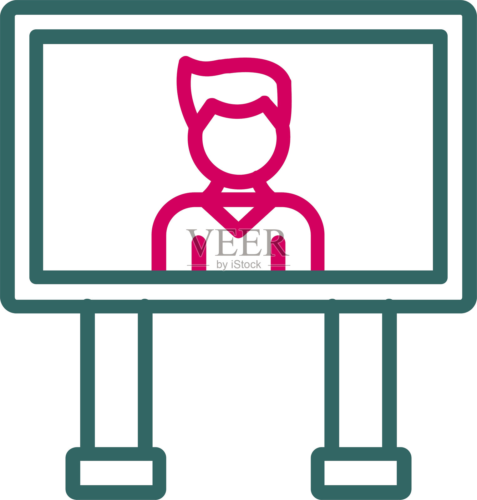 促销线条双色图标插画图片素材