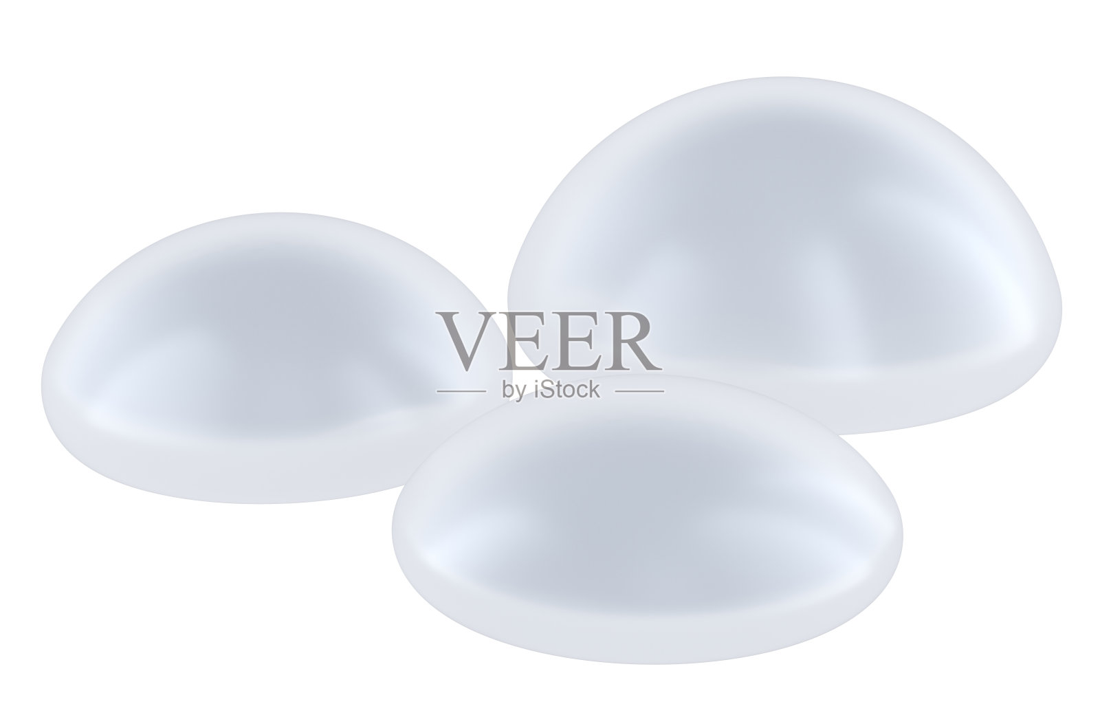 硅胶植入物,3D渲染照片摄影图片