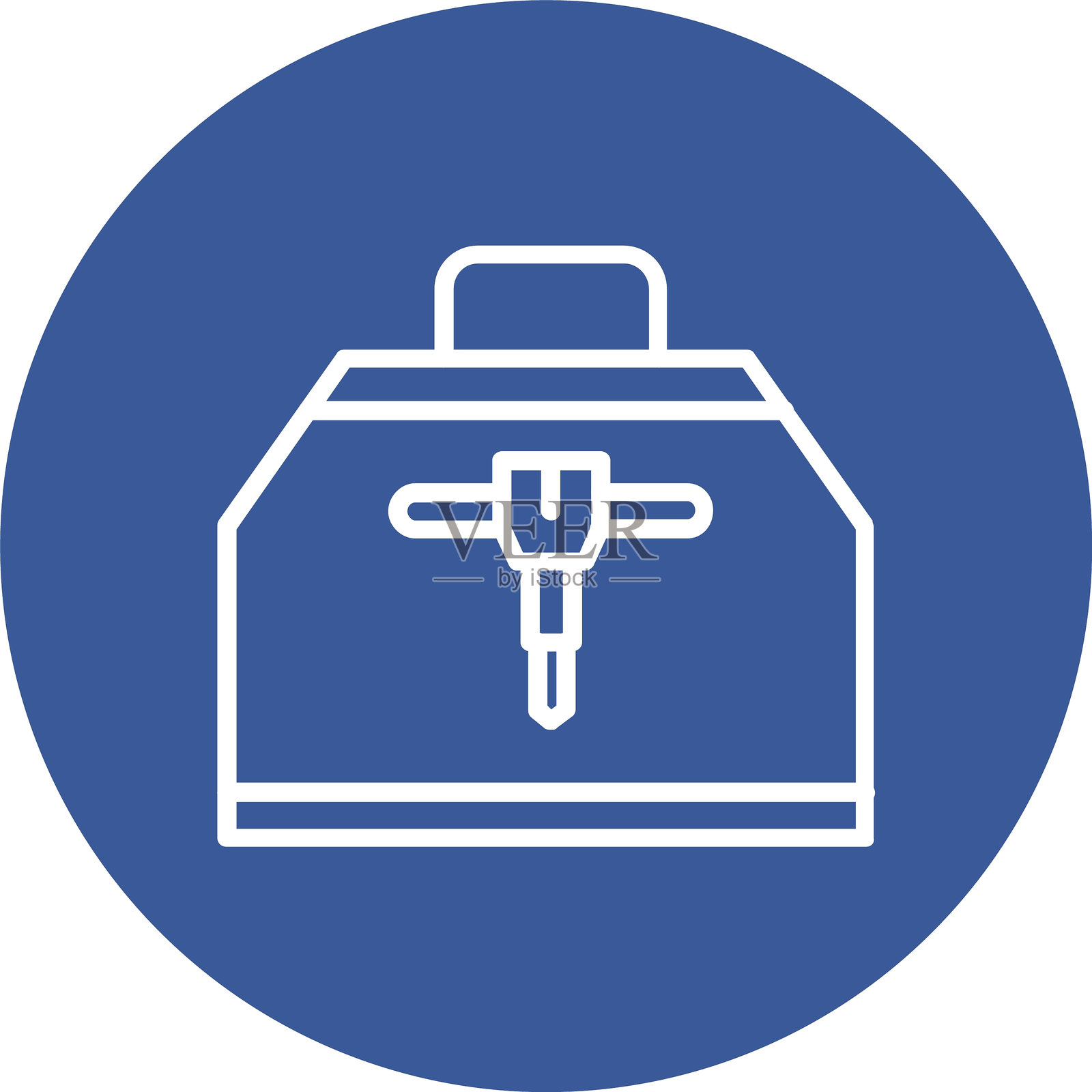 工具箱线条圆形图标插画图片素材