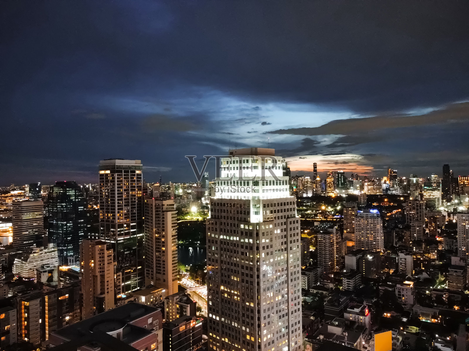 曼谷夜景照片摄影图片