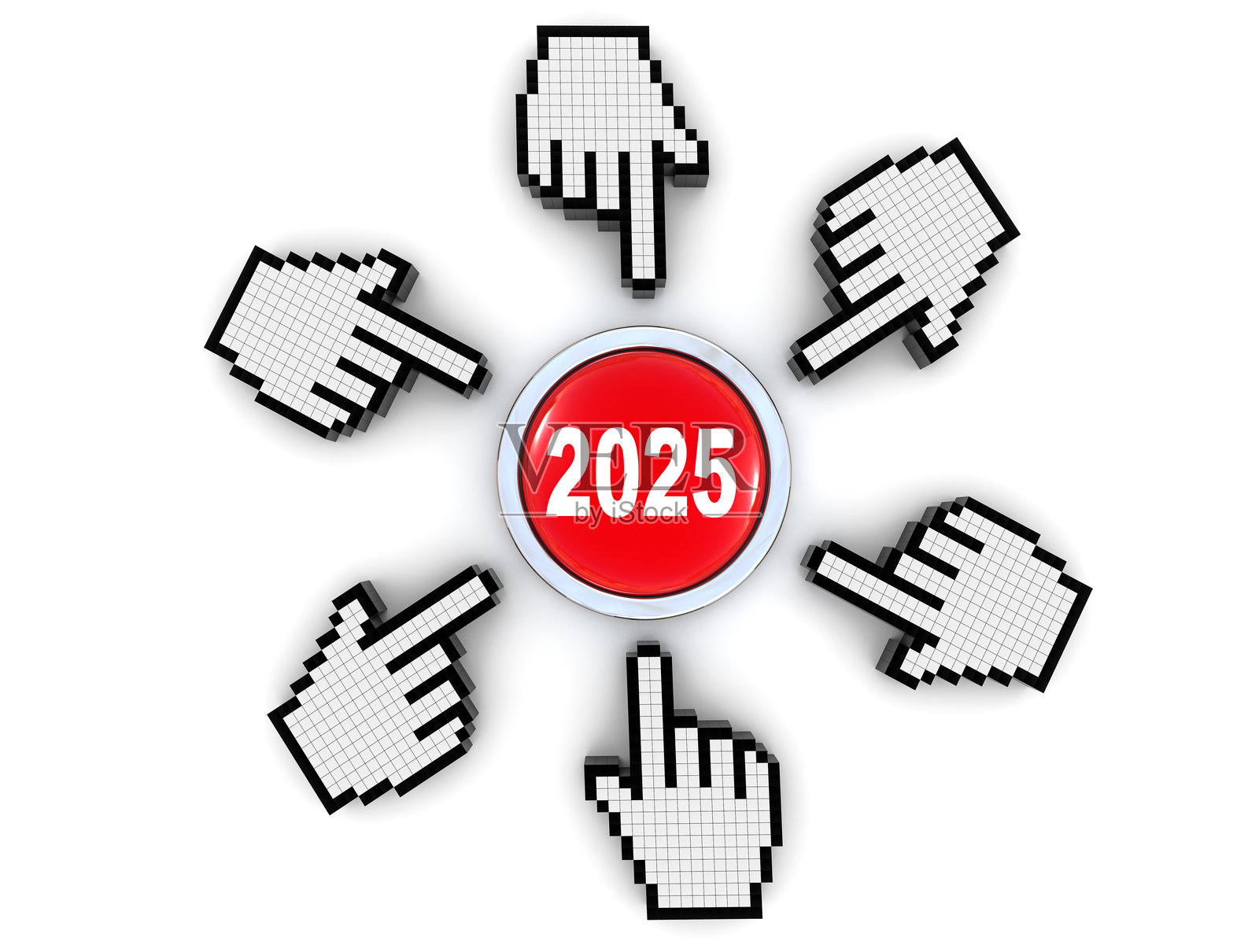 2025新年按键照片摄影图片