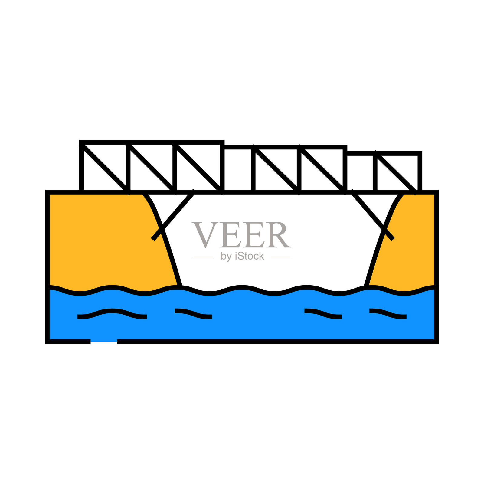 贝利桥图标彩色插图插画图片素材