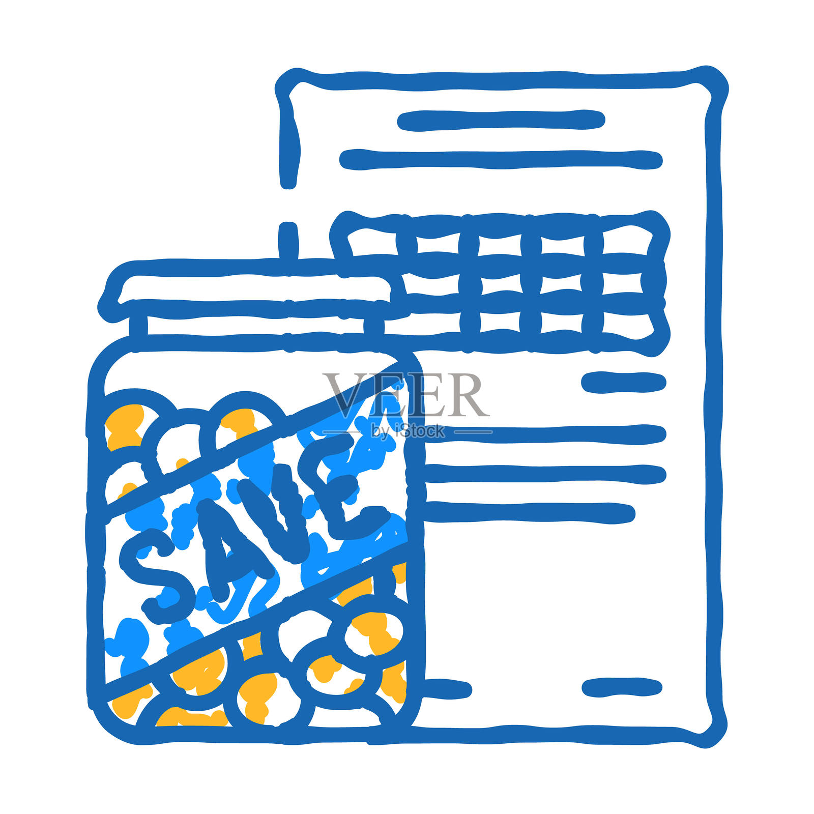 储蓄账户金融顾问图标涂鸦插图插画图片素材