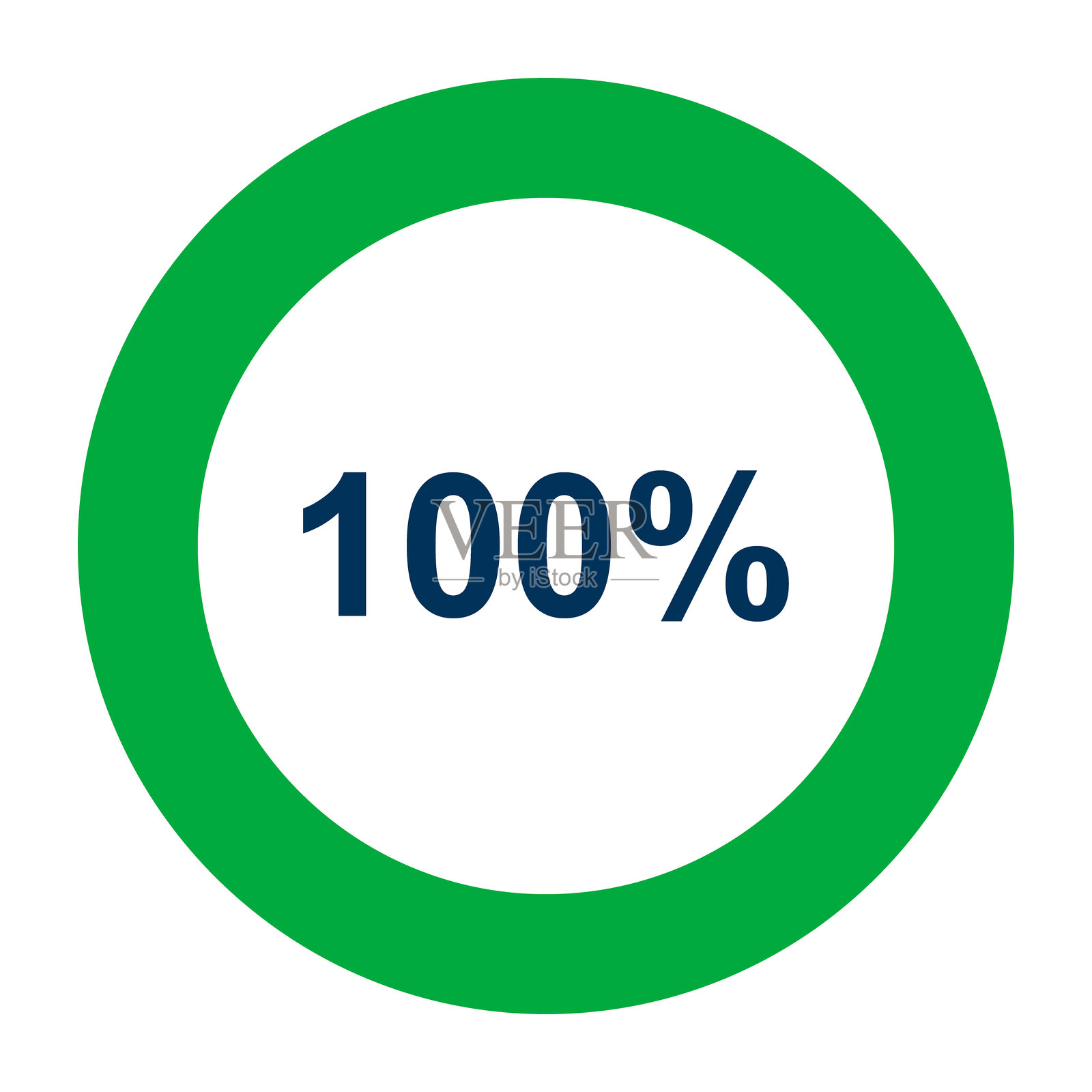 信息圆形图表 100% 图标,信息图形饼图设计,市场营销矢量插图插画图片素材