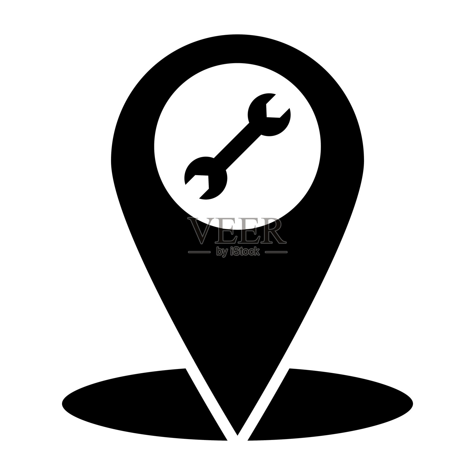 工作坊位置矢量图标设计插图插画图片素材