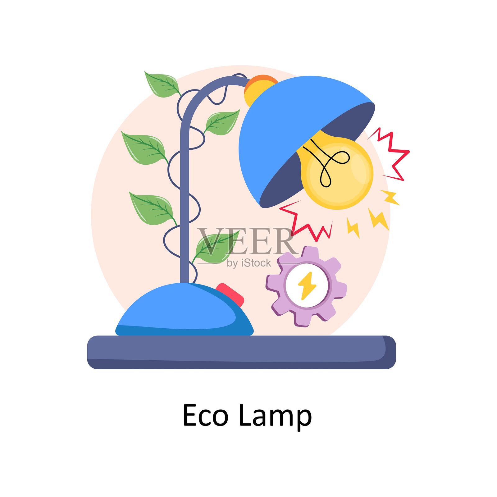 生态灯概念风格插图。EPS 10 文件插画图片素材