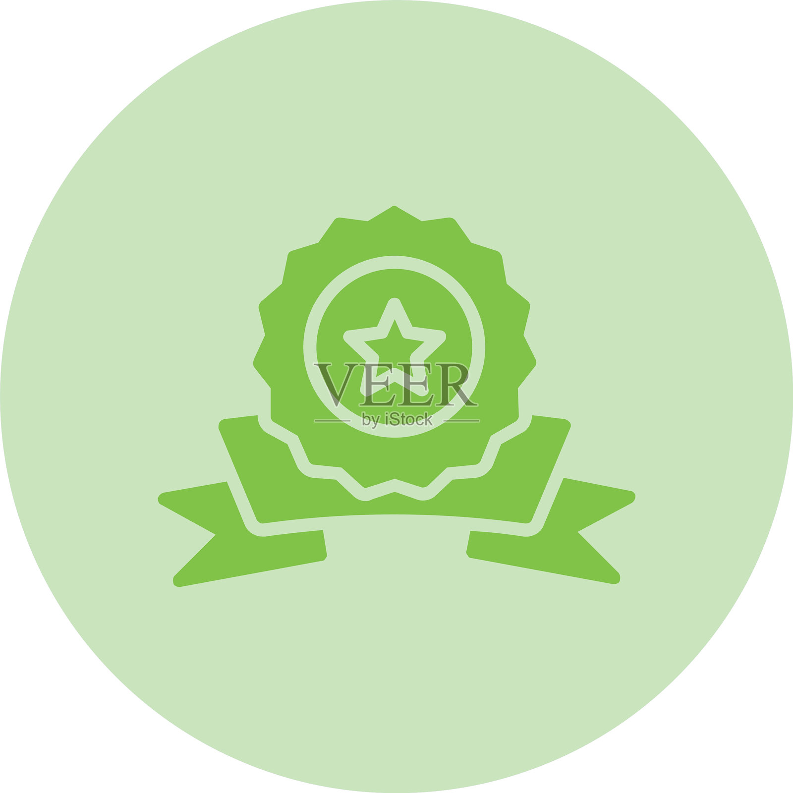 质量徽章图标圆形渐变插画图片素材